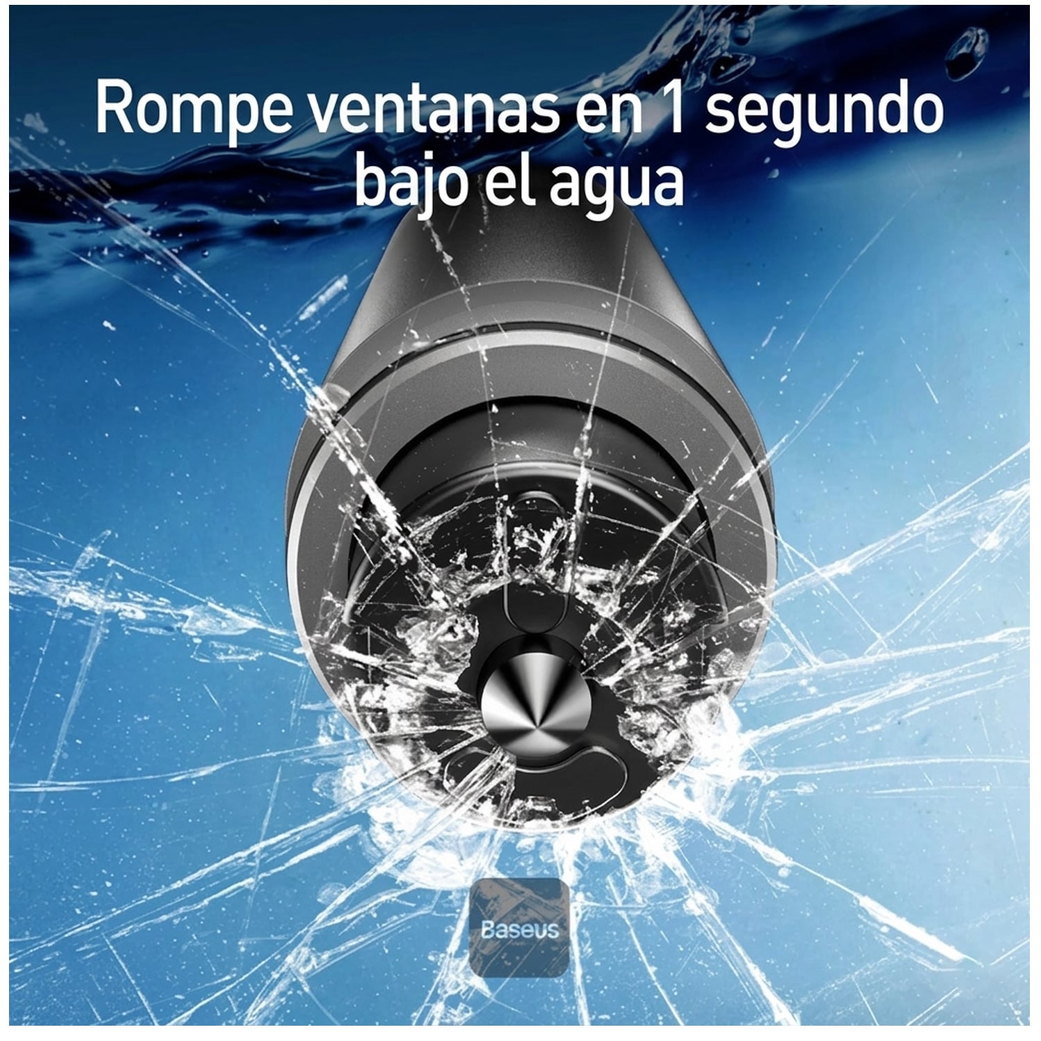 MARTILLO DE SEGURIDAD ROMPE VENTANAS Y CORTA CINTURONES BASEUS CRSFH-0G - 4