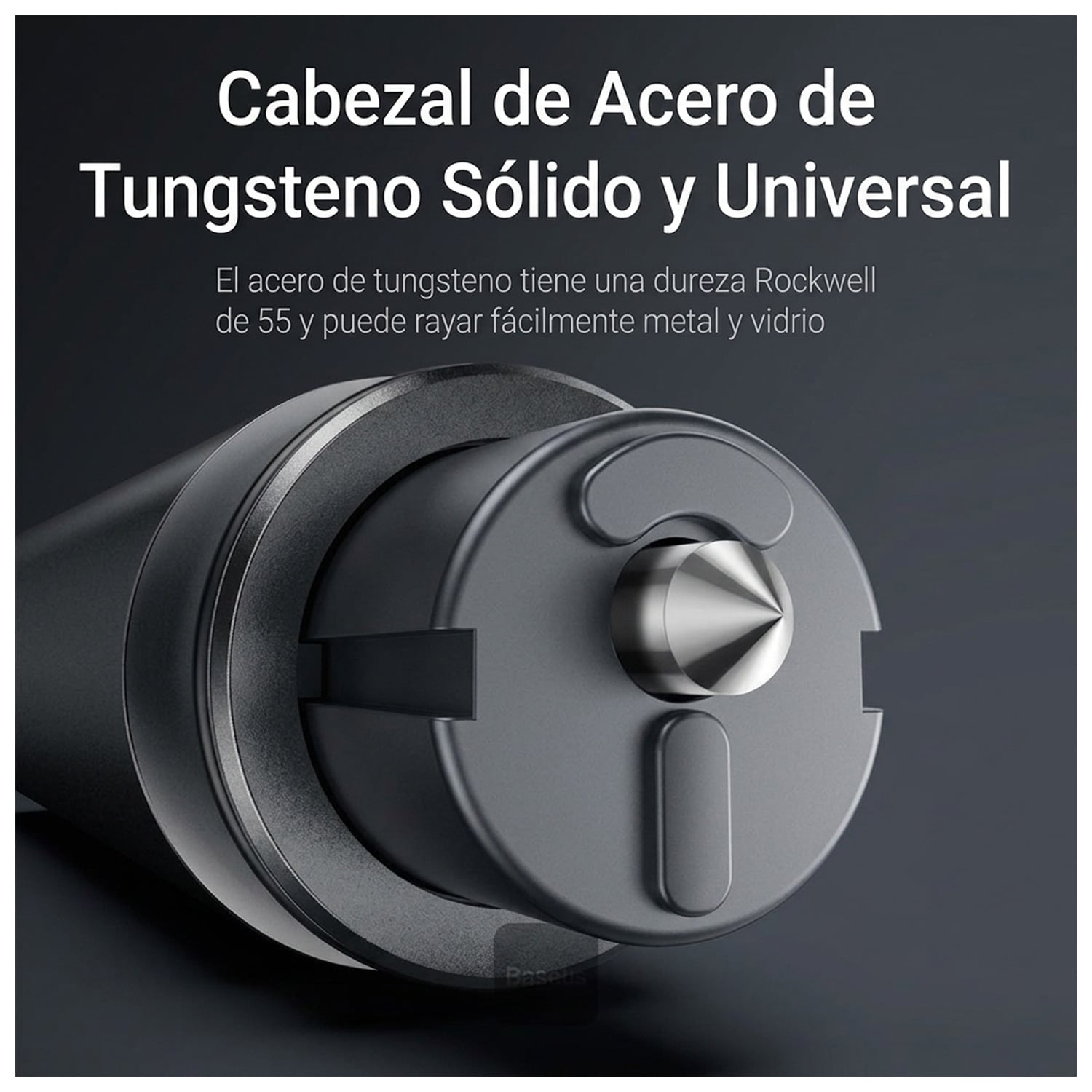 MARTILLO DE SEGURIDAD ROMPE VENTANAS Y CORTA CINTURONES BASEUS CRSFH-0G - 5