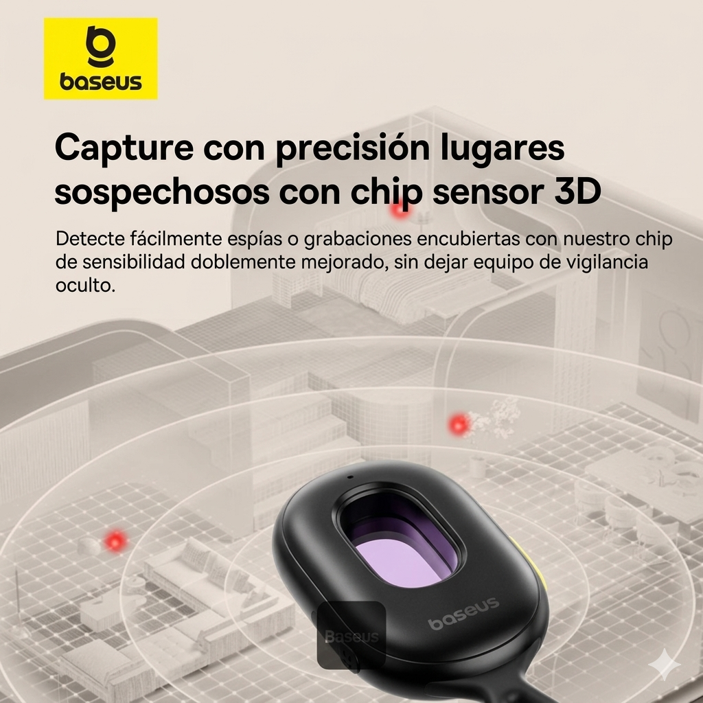 DETECTOR DE CÁMARA OCULTA INFRARROJAS  HEYO SERIES II PORTABLE LINTERNA LED BASEUS L60476900111-00 - 8