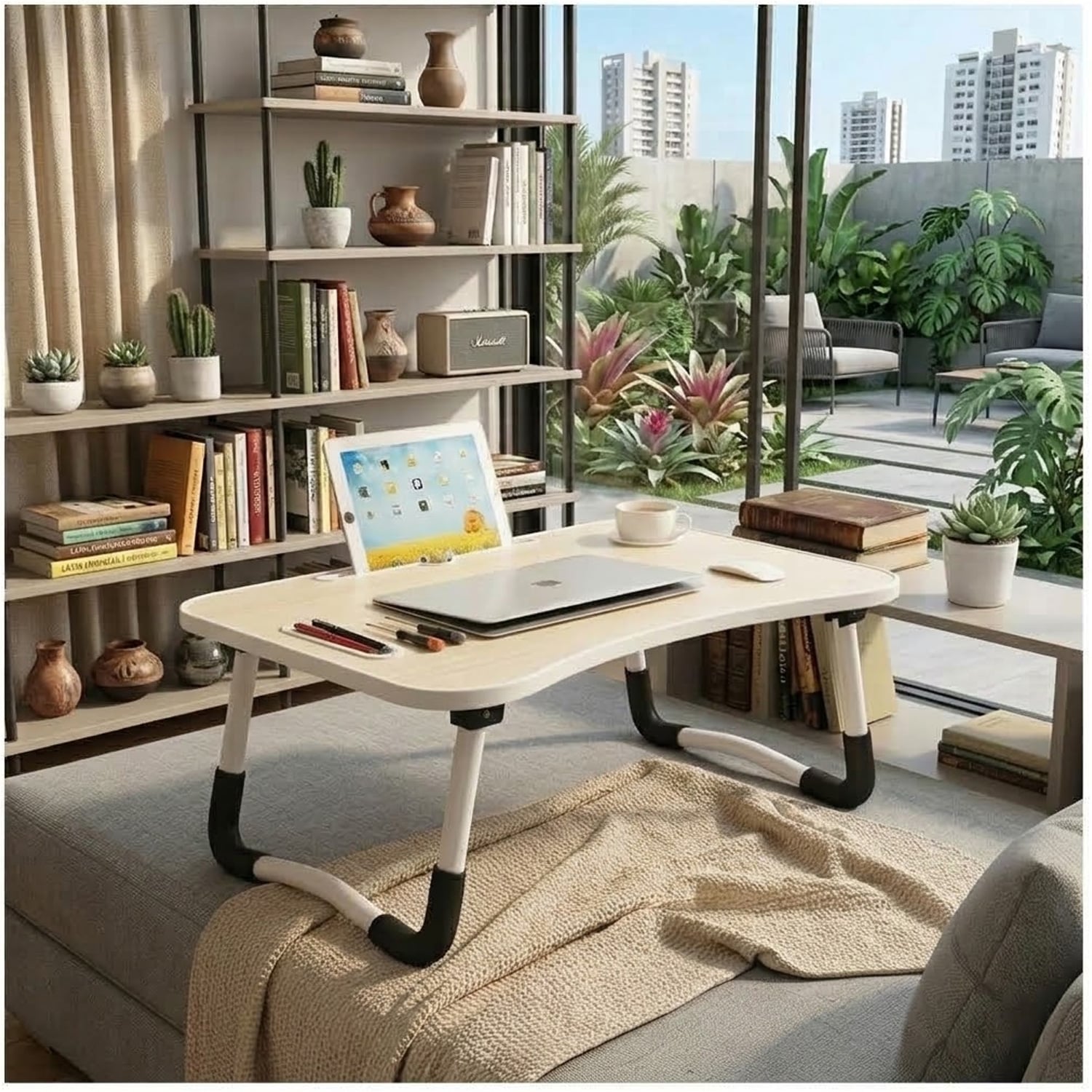 MESA PARA LAPTOP ESCRITORIO PORTÁTIL DK01 BEIGE - 2
