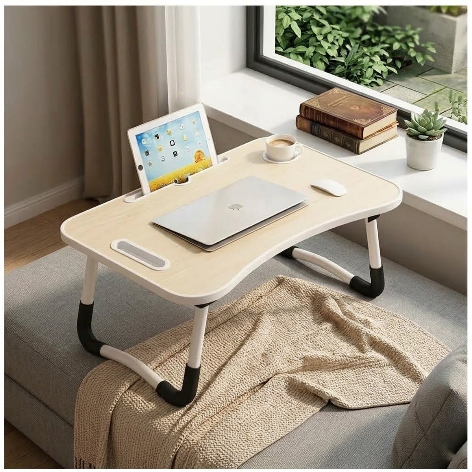 MESA PARA LAPTOP ESCRITORIO PORTÁTIL DK01 BEIGE - 5