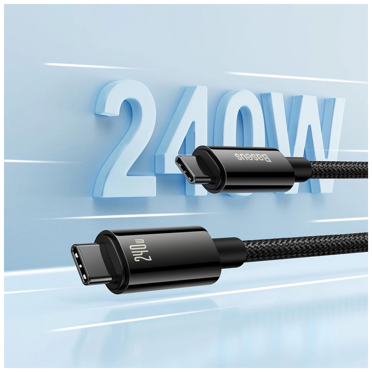 CABLE DE CARGA RÁPIDA 3M BASEUS TIPO-C A TIPO-C 240W CAWJ040201 - 7