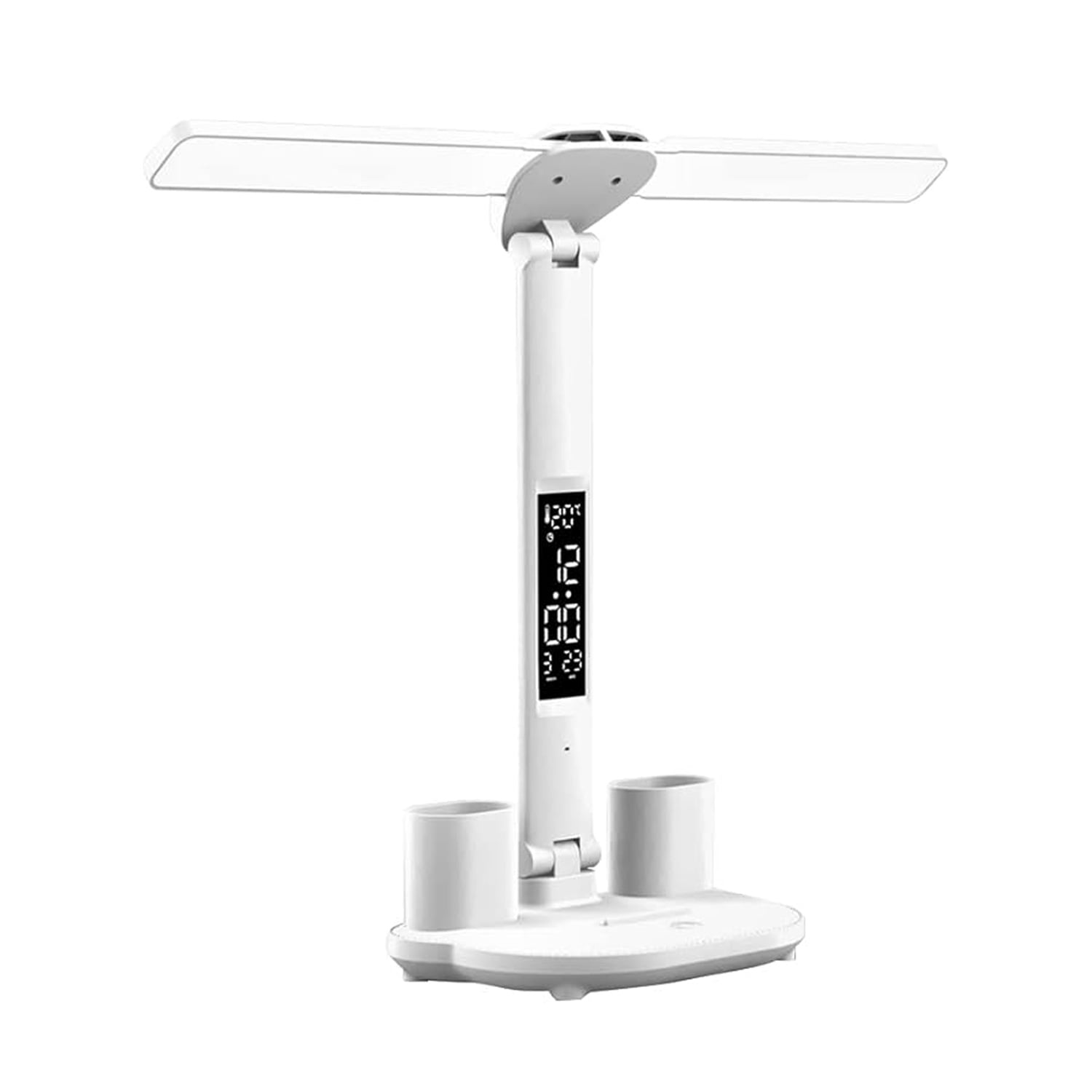 LÁMPARA DE ESCRITORIO LUZ LED REGULABLE LT06 PLEGABLE CON CALENDARIO HORA TEMPERATURA - 2
