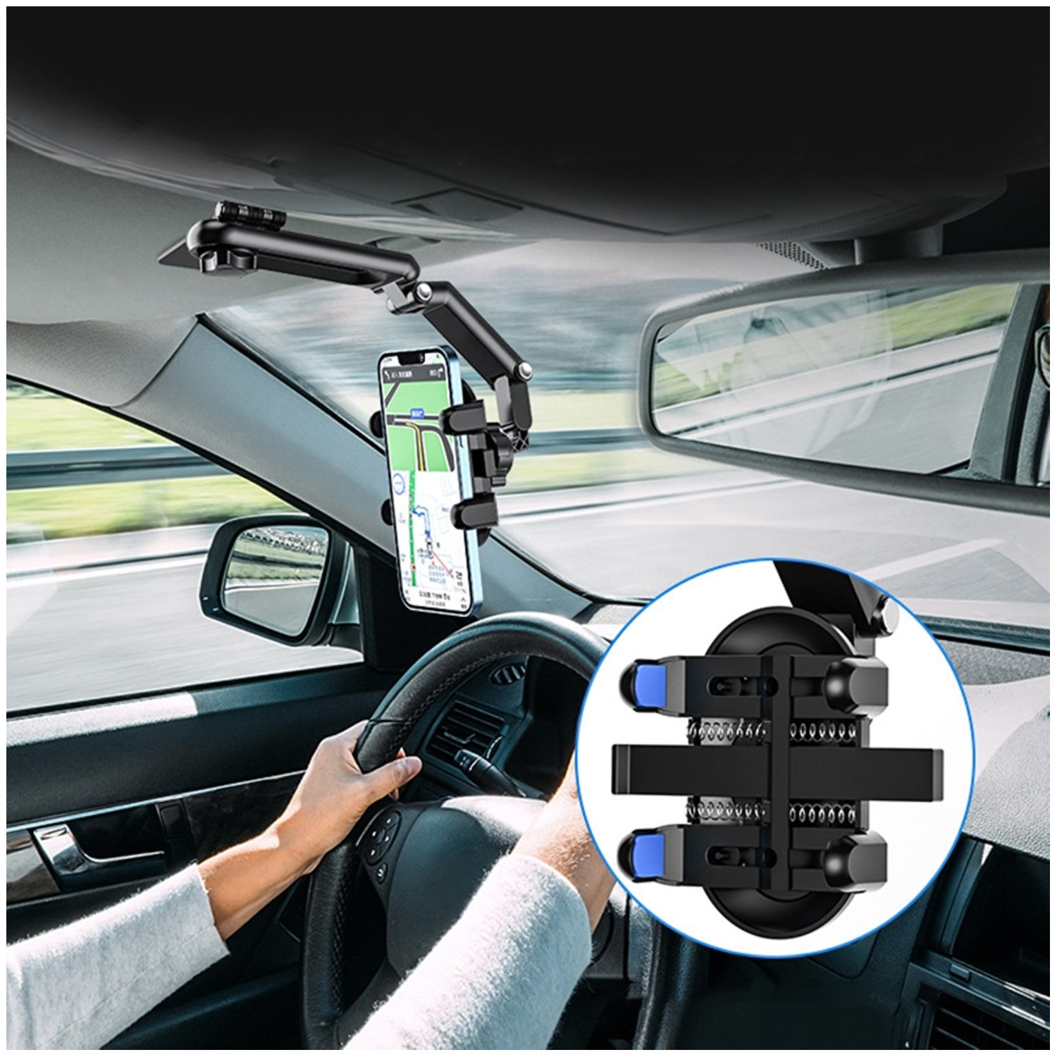 SOPORTE DE CELULAR PARA CARRO CON VENTOSA GIRATORIA 360° CLIP CH02 - 2