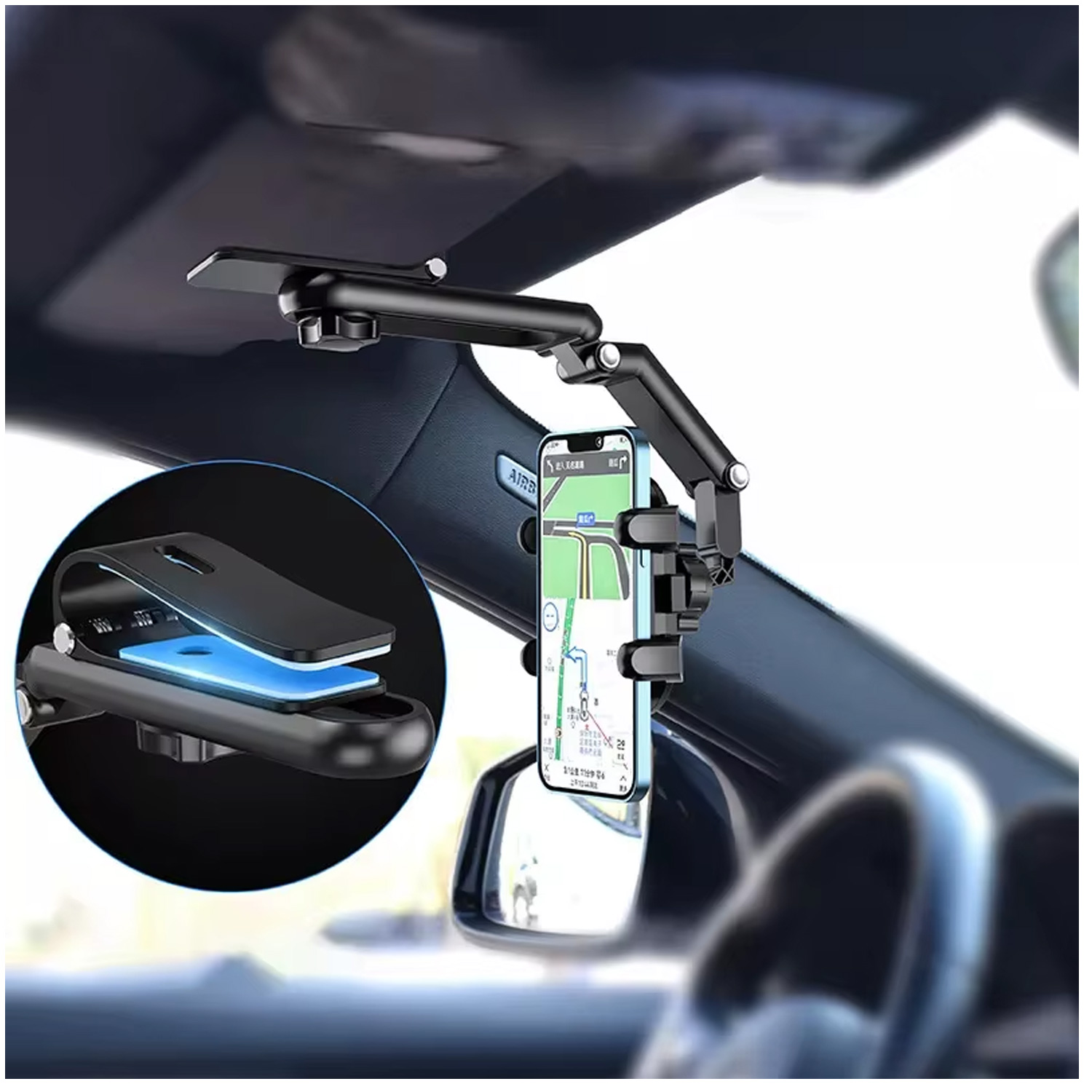 SOPORTE DE CELULAR PARA CARRO CON VENTOSA GIRATORIA 360° CLIP CH02 - 7