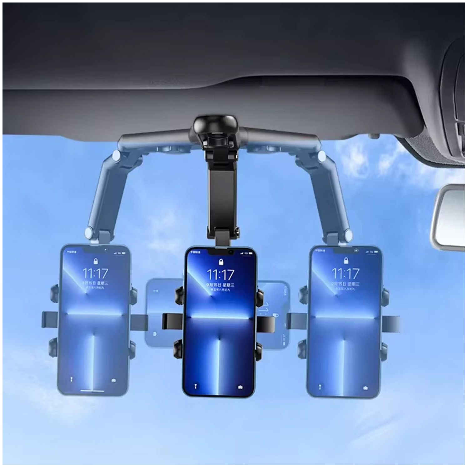SOPORTE DE CELULAR PARA CARRO CON VENTOSA GIRATORIA 360° CLIP CH02 - 8