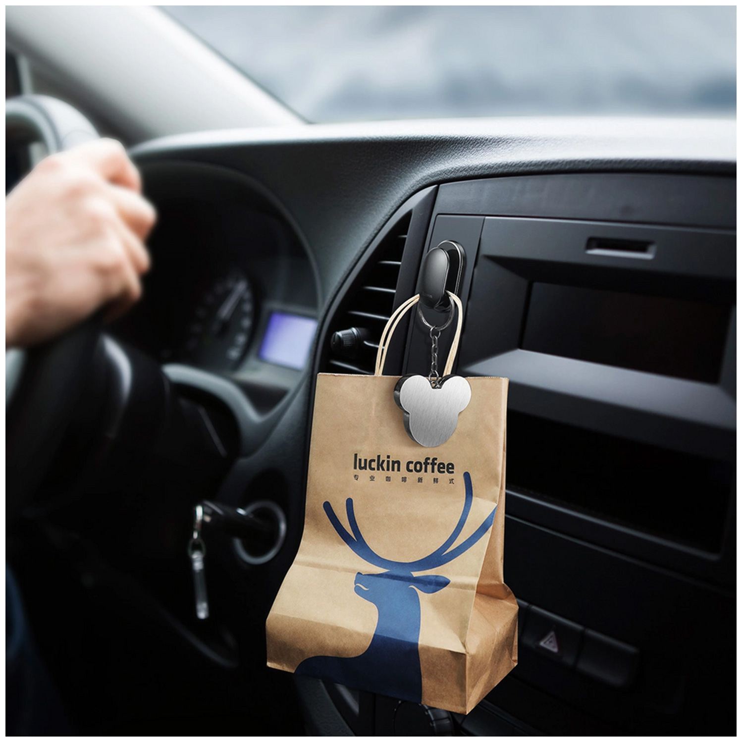 GANCHOS ADHESIVOS X4 SOPORTE MINI CLIP ORGANIZADOR PARA CARRO BASEUS ACGGBK-01 - 9