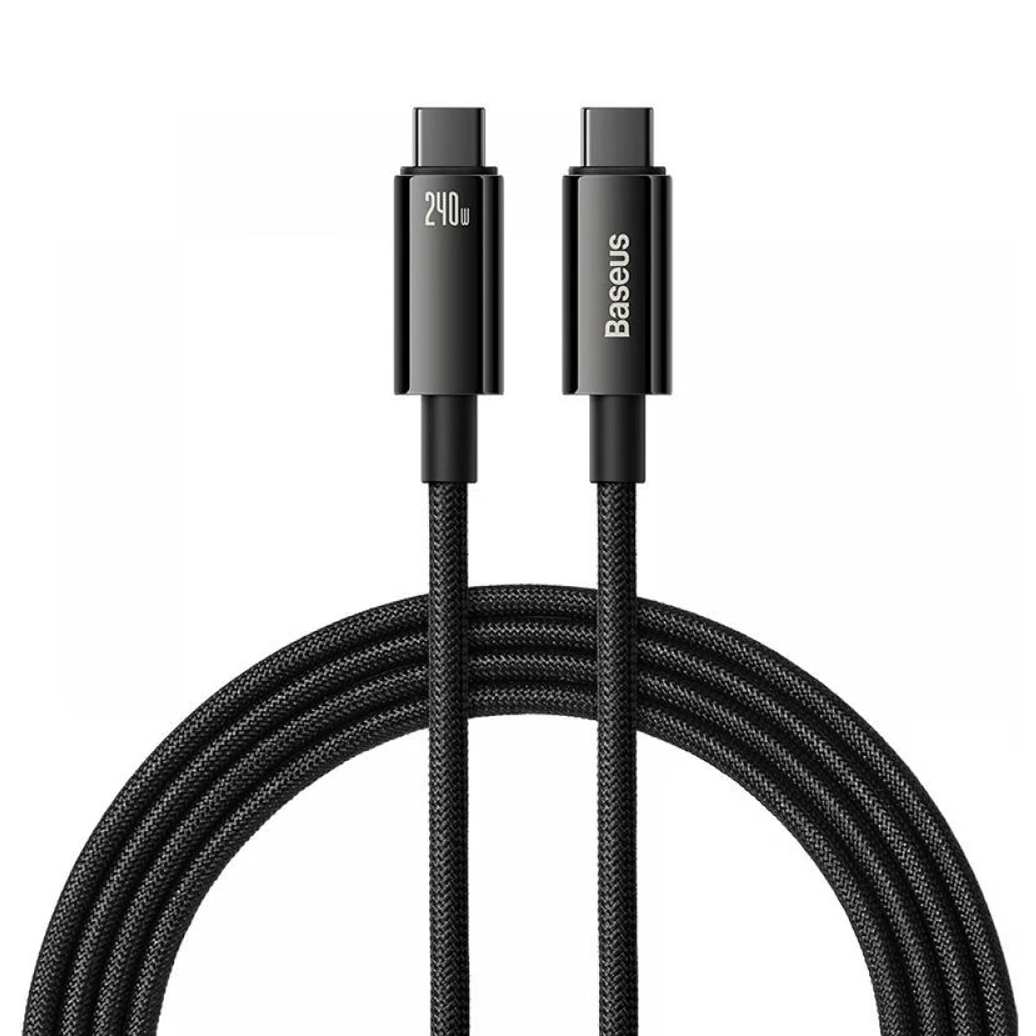 CABLE DE CARGA RÁPIDA 2M BASEUS TIPOC A TIPO-C 240W CAWJ040101 - 1