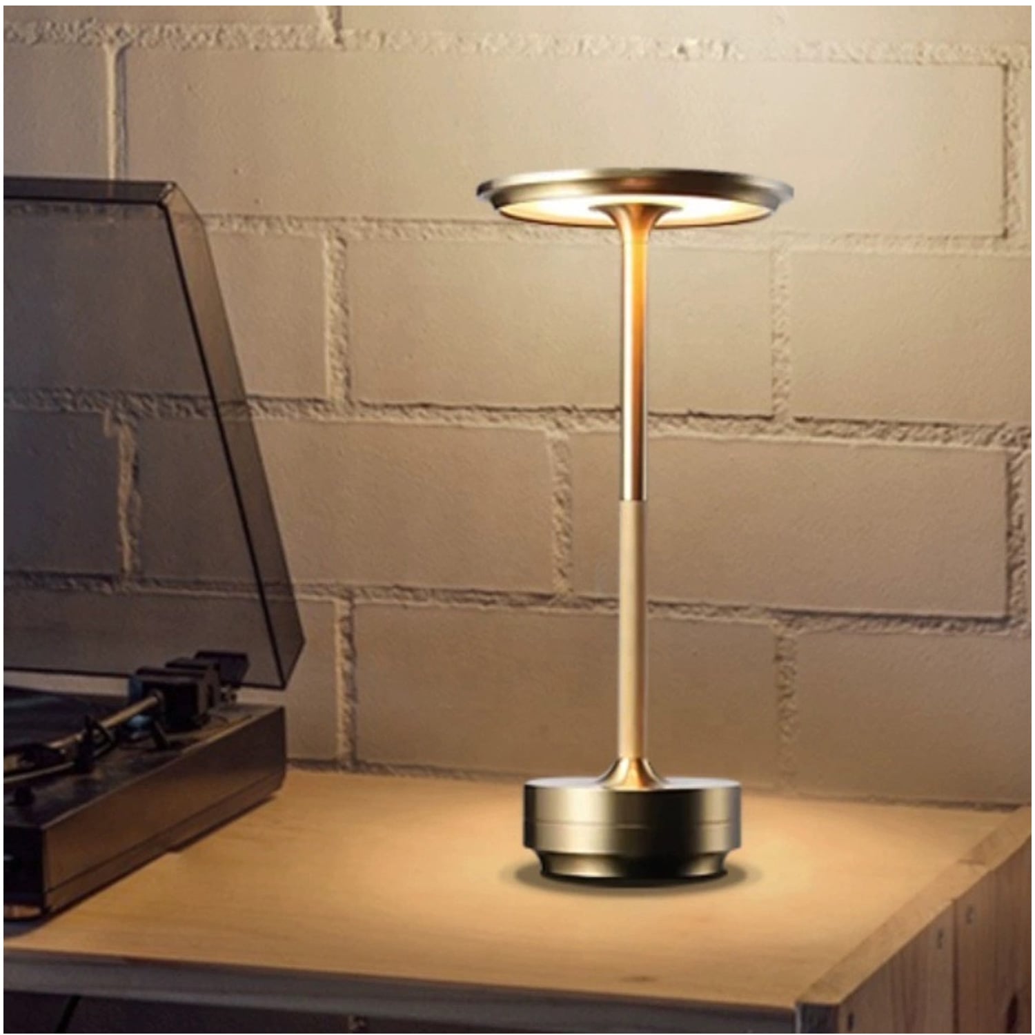 LÁMPARA DE MESA LUZ LED REGULABLE INALÁMBRICA TÁCTIL LT01 SILVER - 2