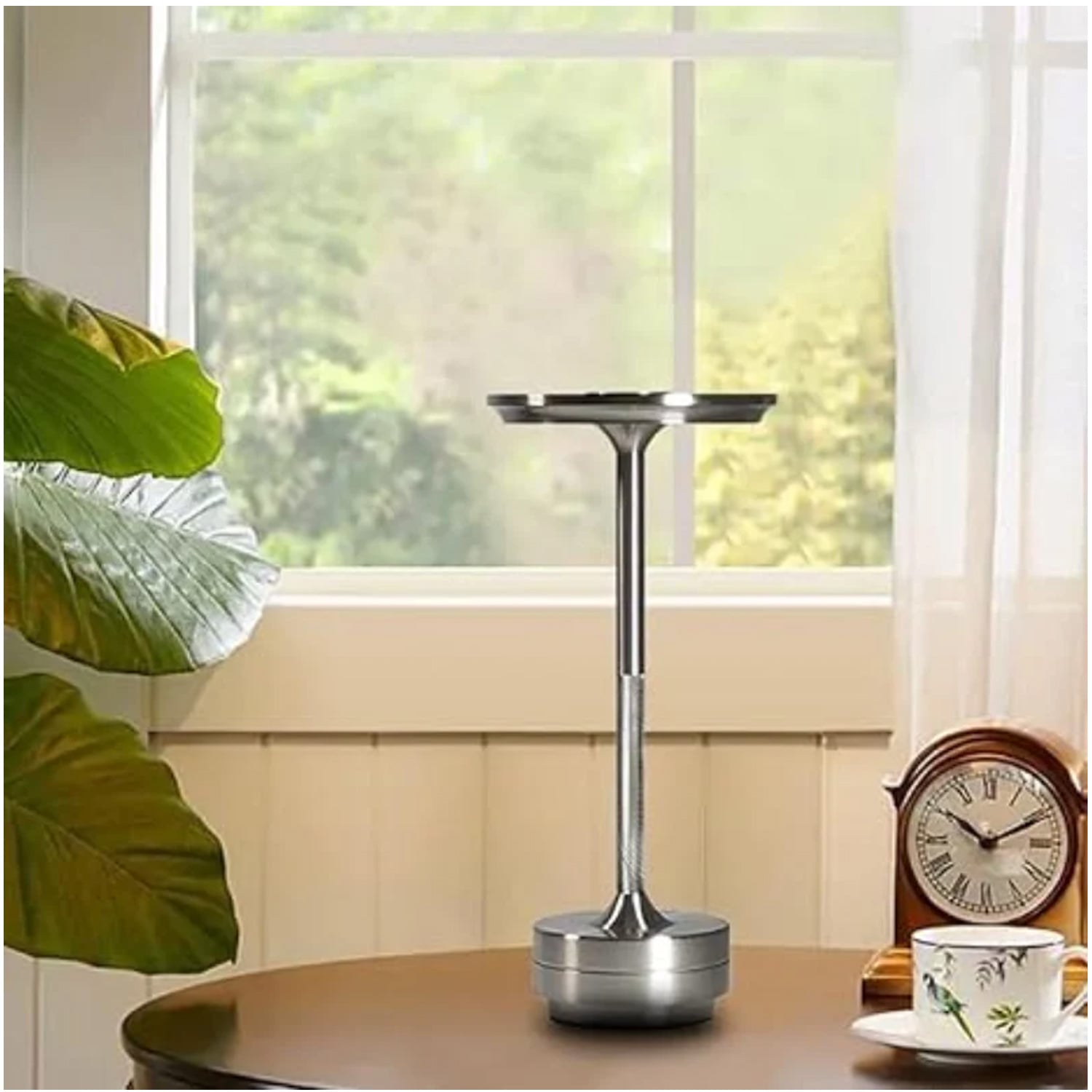 LÁMPARA DE MESA LUZ LED REGULABLE INALÁMBRICA TÁCTIL LT01 SILVER - 3