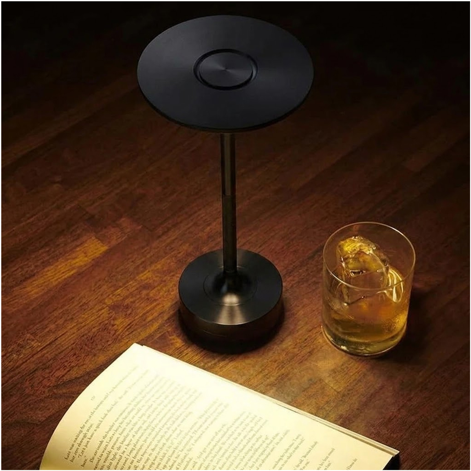 LÁMPARA DE MESA LUZ LED REGULABLE TÁCTIL INALÁMBRICA LT01-NEGRO - 9