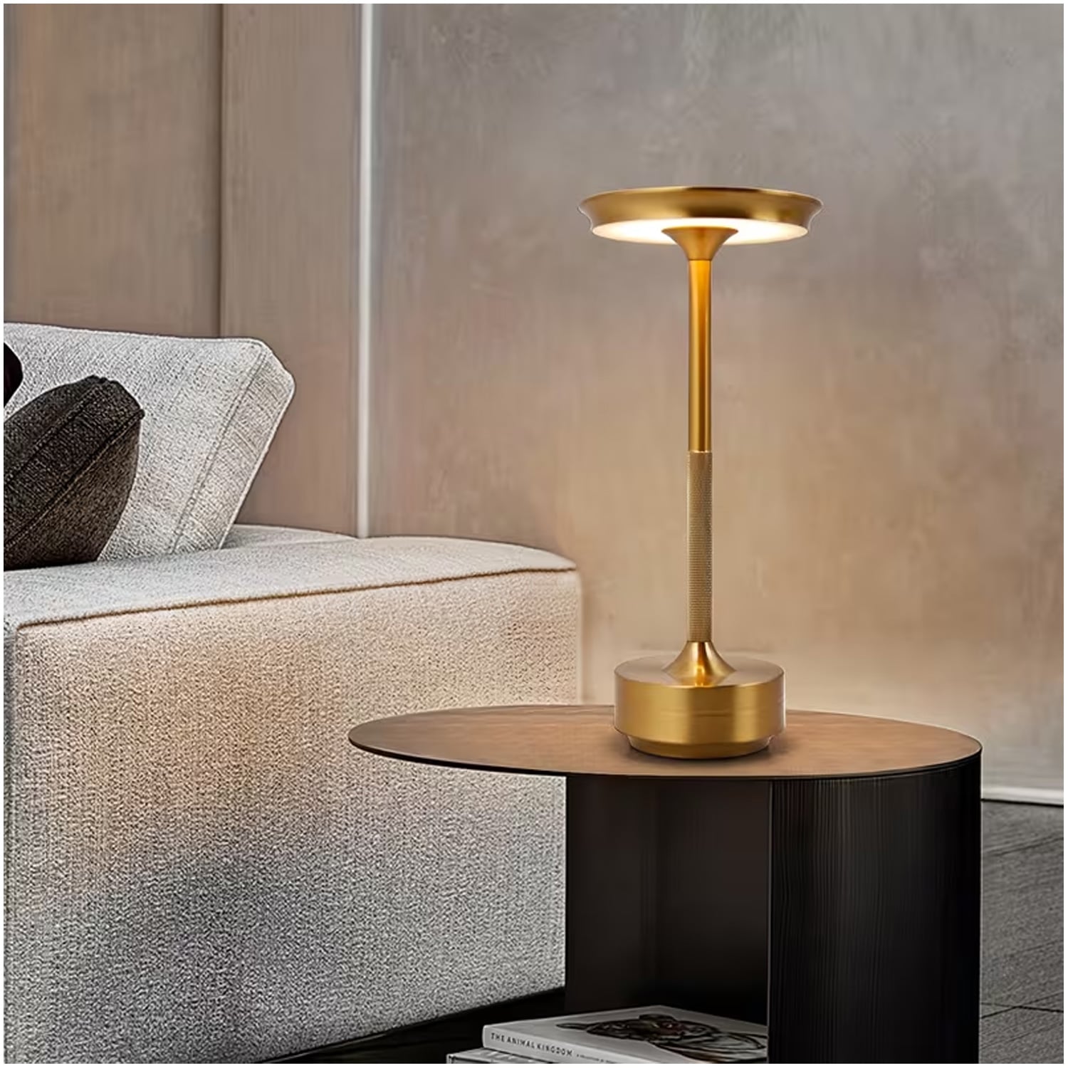 LÁMPARA DE MESA LUZ LED REGULABLE INALÁMBRICA TÁCTIL LT01 GOLDEN - 2