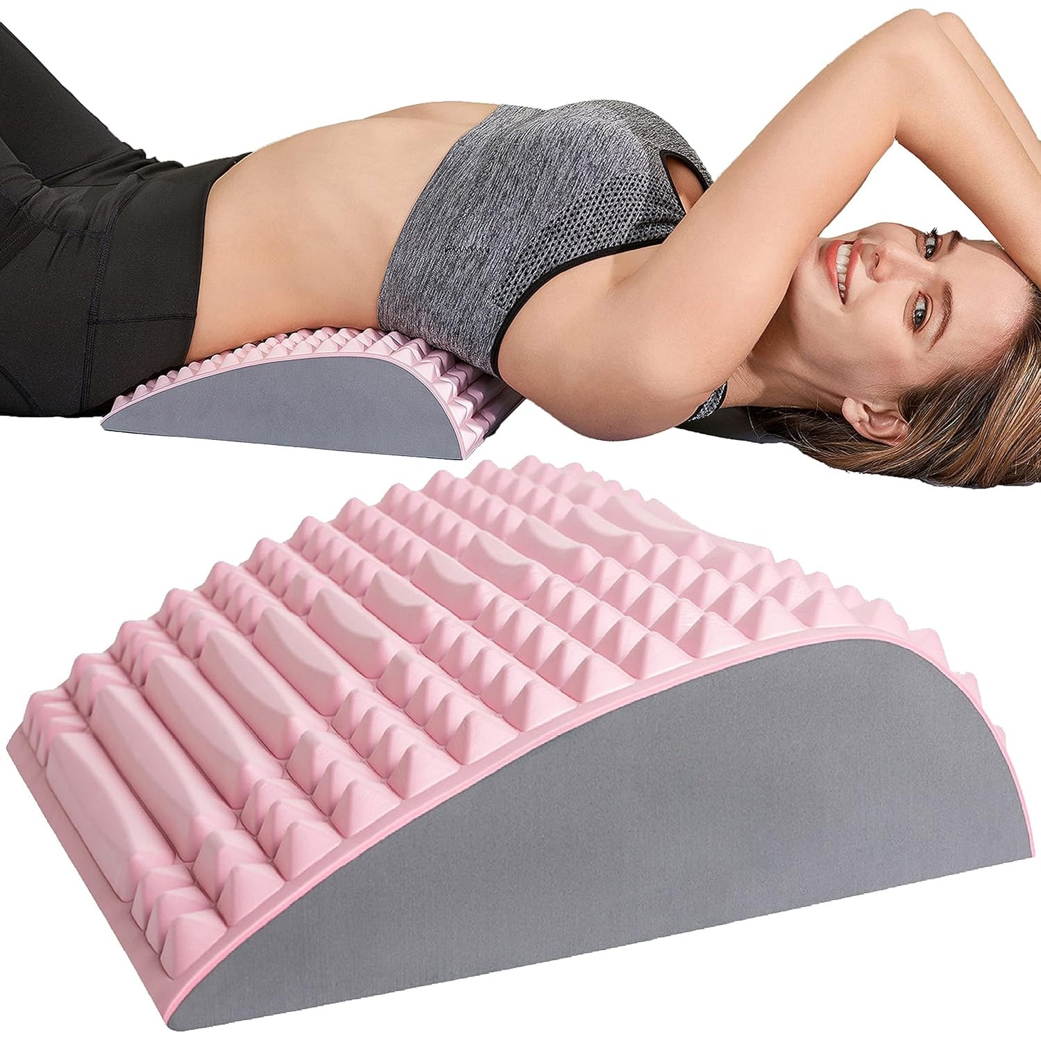 ALMOHADILLA DE ESTIRAMIENTO LUMBAR ESTIRAMIENTO YOGA BSP02 ROSA - 1