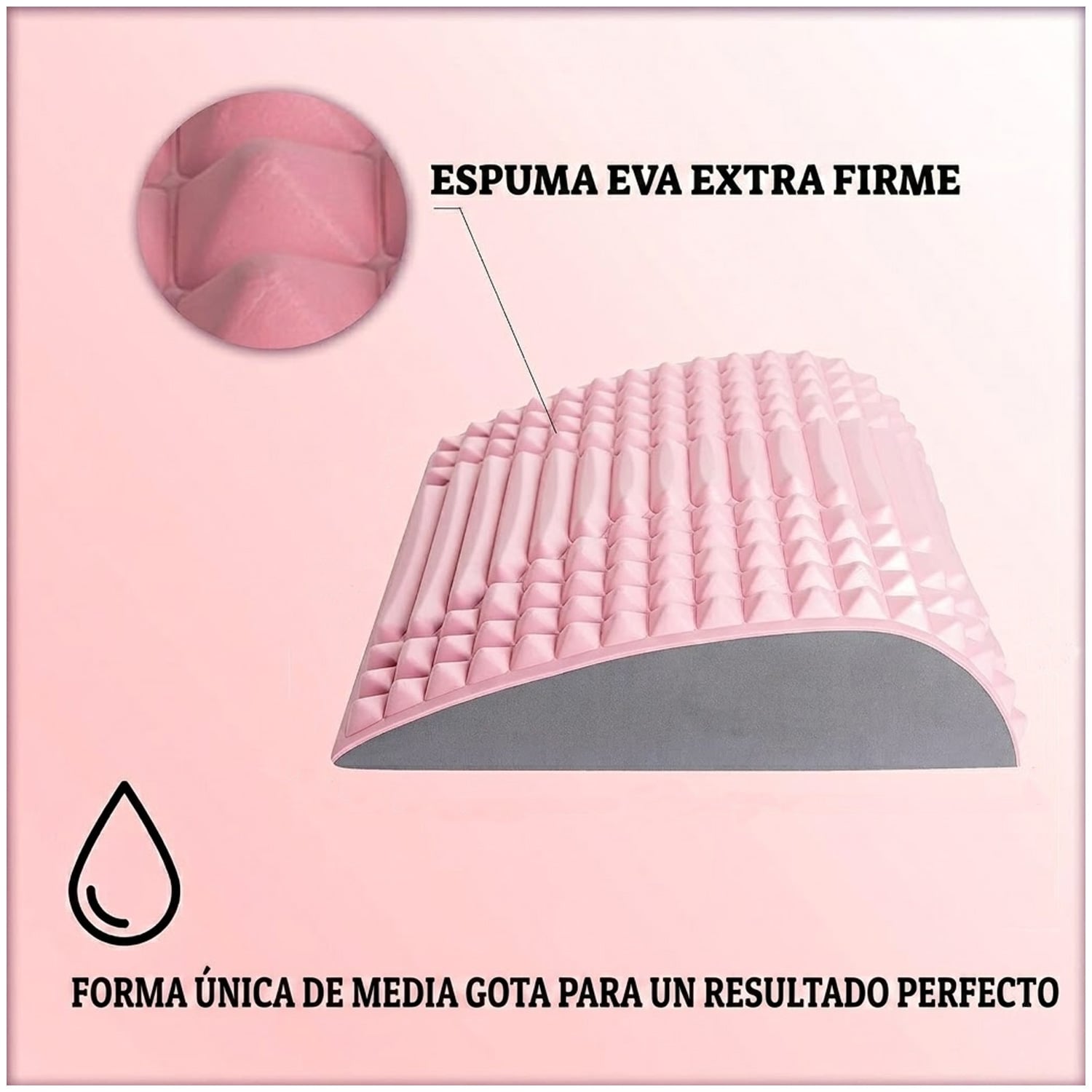 ALMOHADILLA DE ESTIRAMIENTO LUMBAR ESTIRAMIENTO YOGA BSP02 ROSA - 3