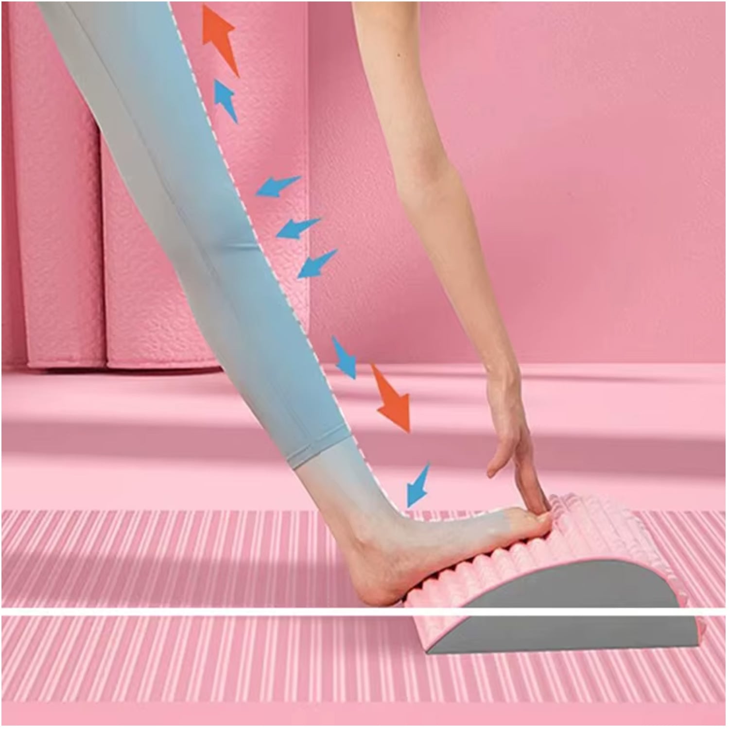 ALMOHADILLA DE ESTIRAMIENTO LUMBAR ESTIRAMIENTO YOGA BSP02 ROSA - 5
