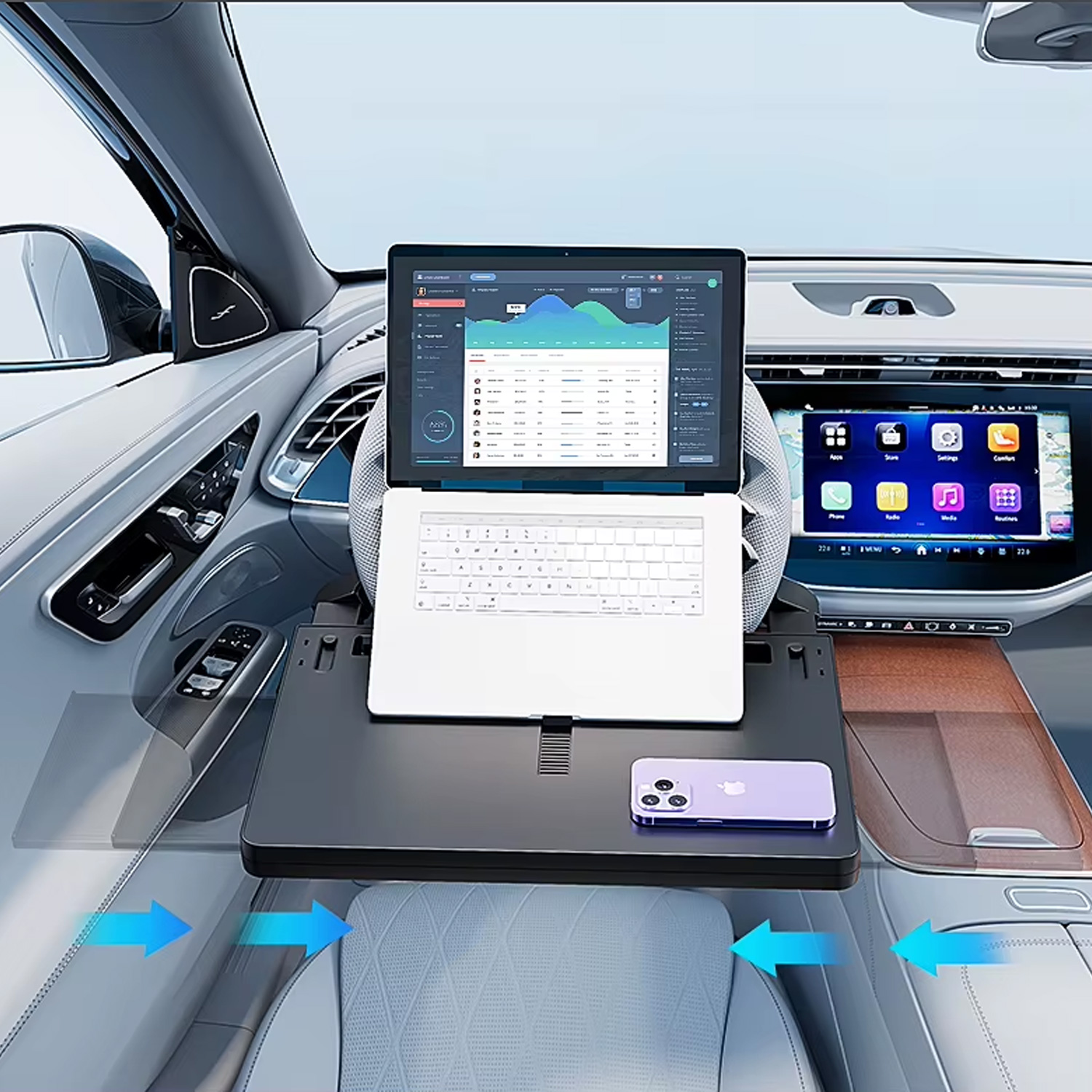 MESA SOPORTE PORTÁTIL PARA VOLANTE DE CARRO PARA LAPTOP Y ACCESORIOS A15 - 3