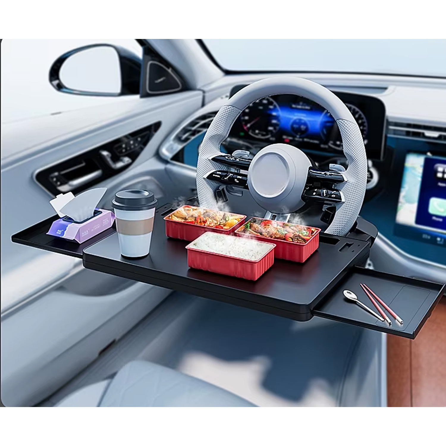 MESA SOPORTE PORTÁTIL PARA VOLANTE DE CARRO PARA LAPTOP Y ACCESORIOS A15 - 9
