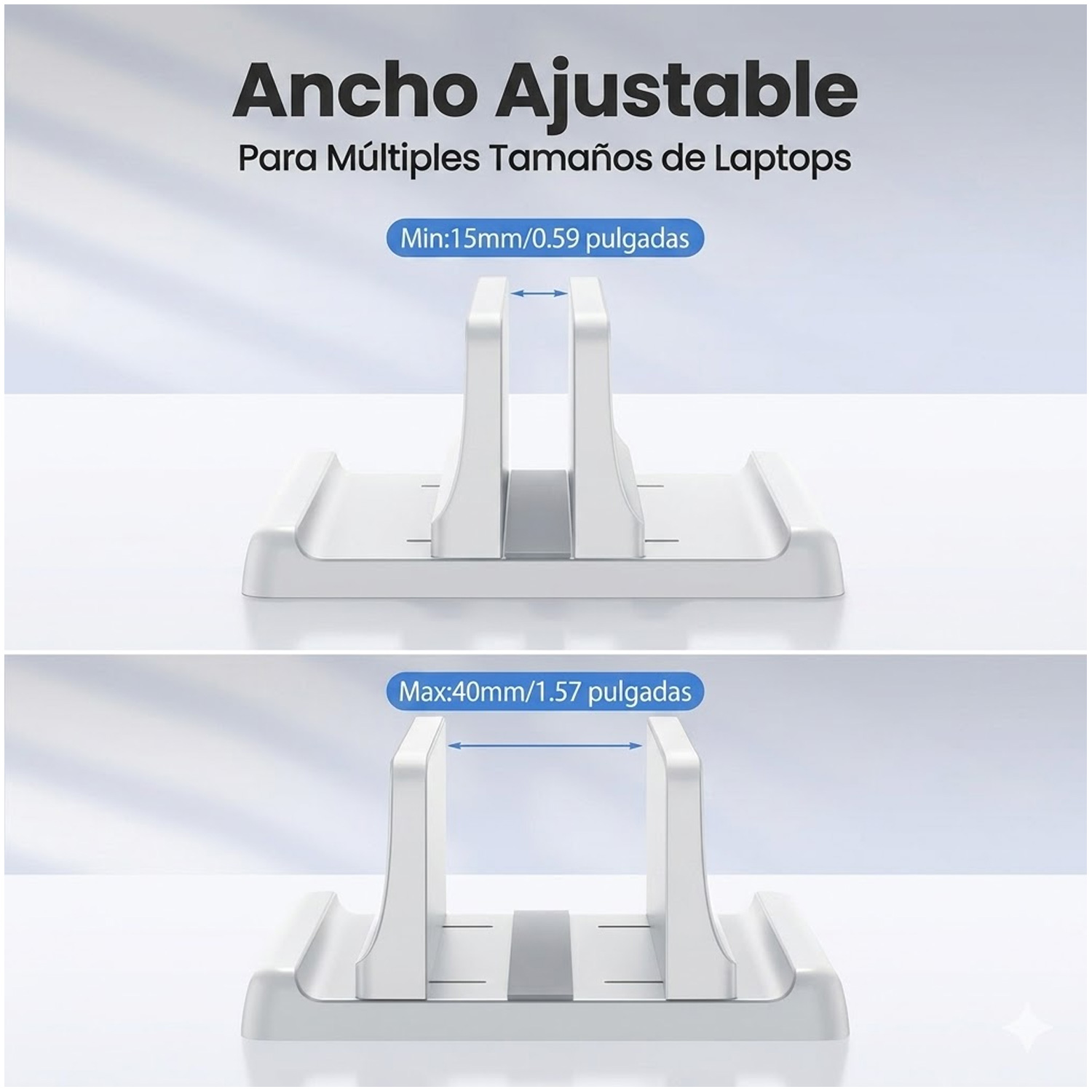 SOPORTE BASE VERTICAL DE ESCRITORIO PARA LAPTOP TABLET Y CELULAR AJUSTABLE VAYDEER SZ2S012 - 7