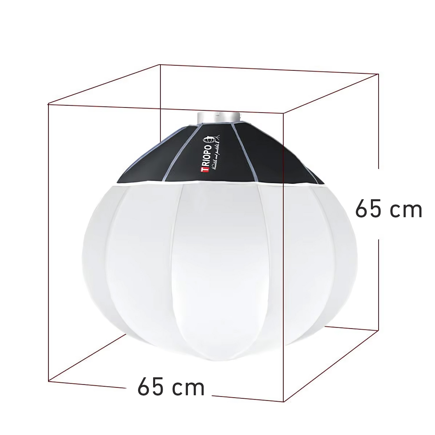 SOFTBOX TRIOPO 65CM DIFUSOR DE LUZ GLOBO ESFÉRICO PARA FOTOGRAFÍA KQ65 - 10