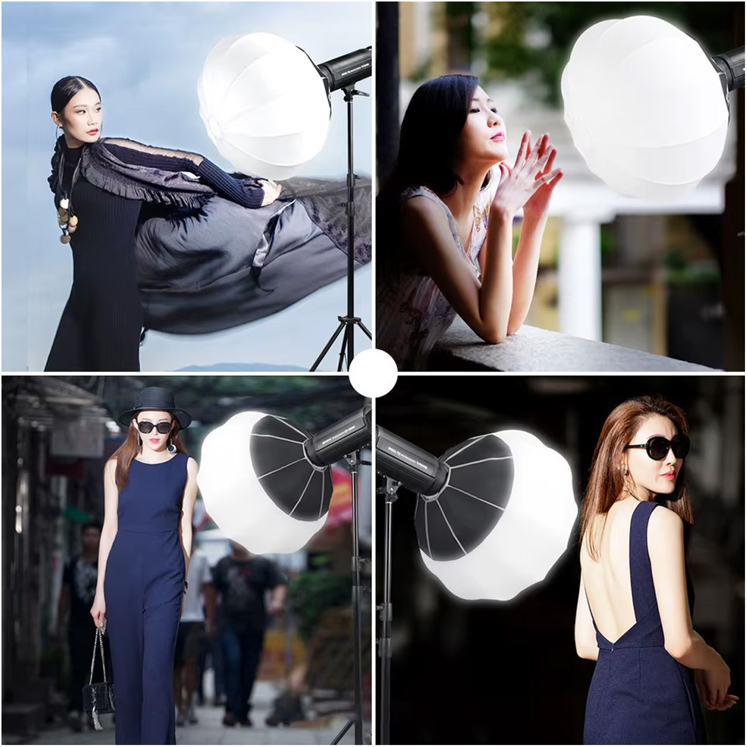 SOFTBOX TRIOPO 65CM DIFUSOR DE LUZ GLOBO ESFÉRICO PARA FOTOGRAFÍA KQ65 - 5
