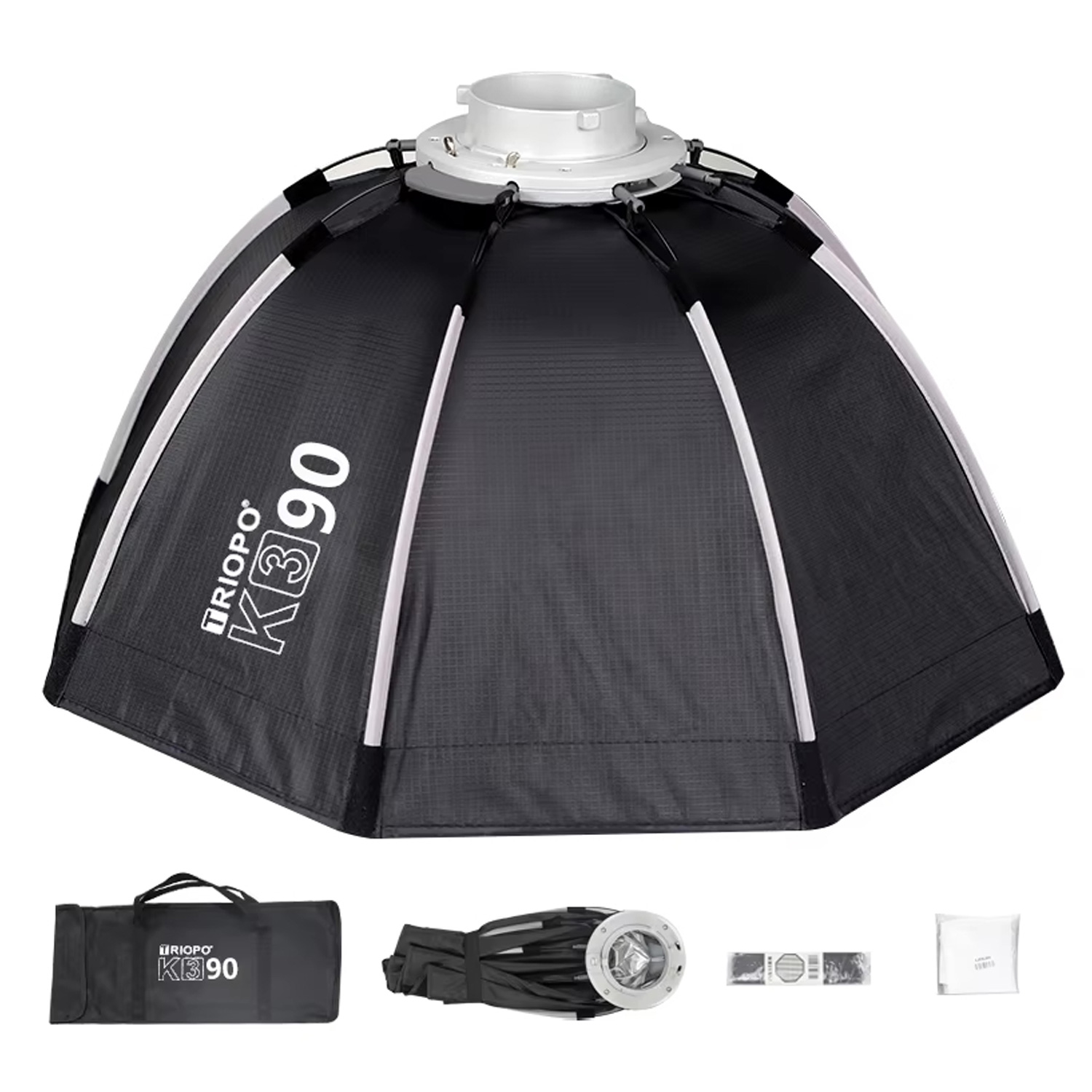 OCTOBOX TRIOPO 90CM DIFUSOR DE LUZ OCTAGONAL MONTURA BOWENS PARA FOTOGRAFÍA K3-90 - 9