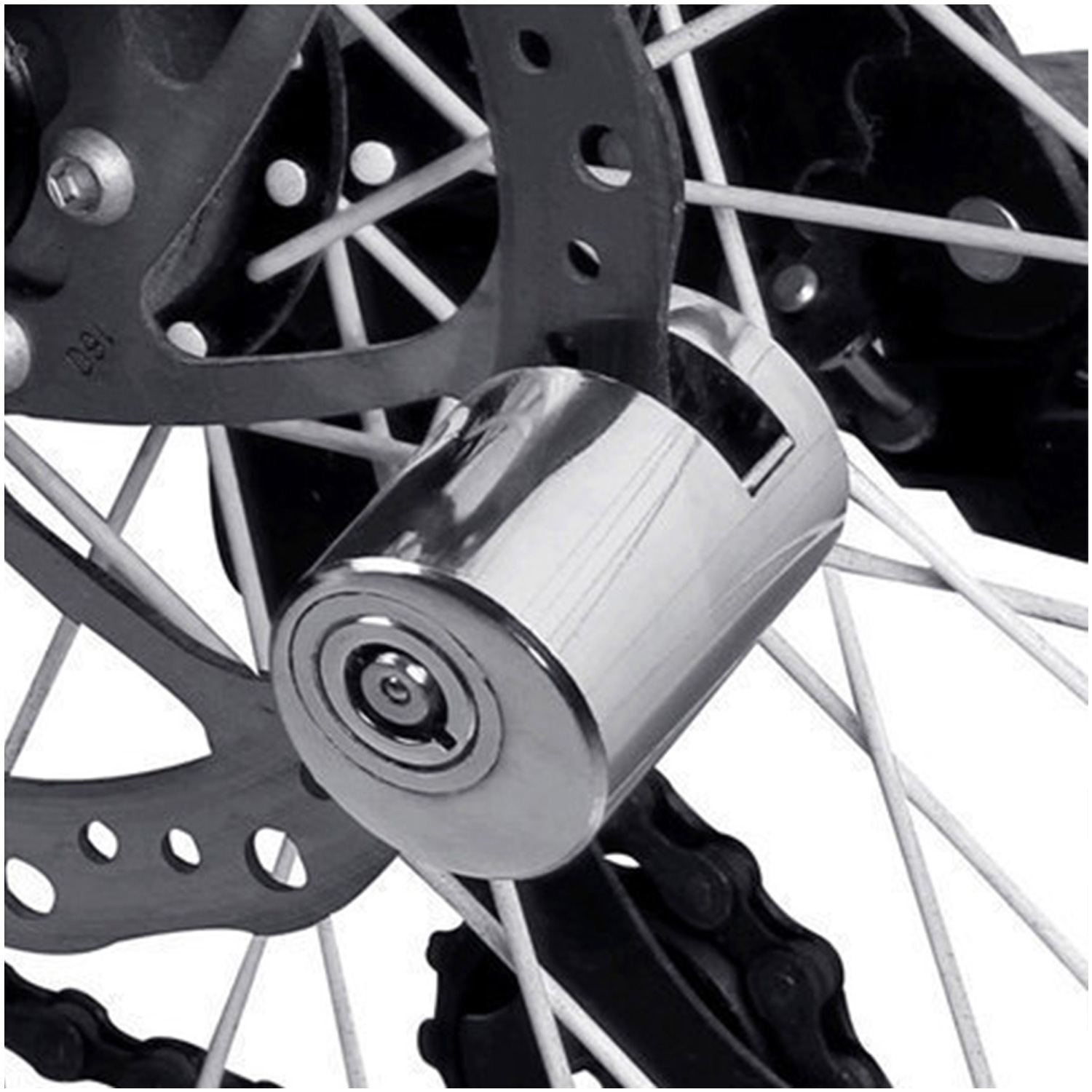 CANDADO DE DISCO DE FRENO PARA BICICLETA CERRADURA ANTIRROBO DE SEGURIDAD ACERO LK01 - 2
