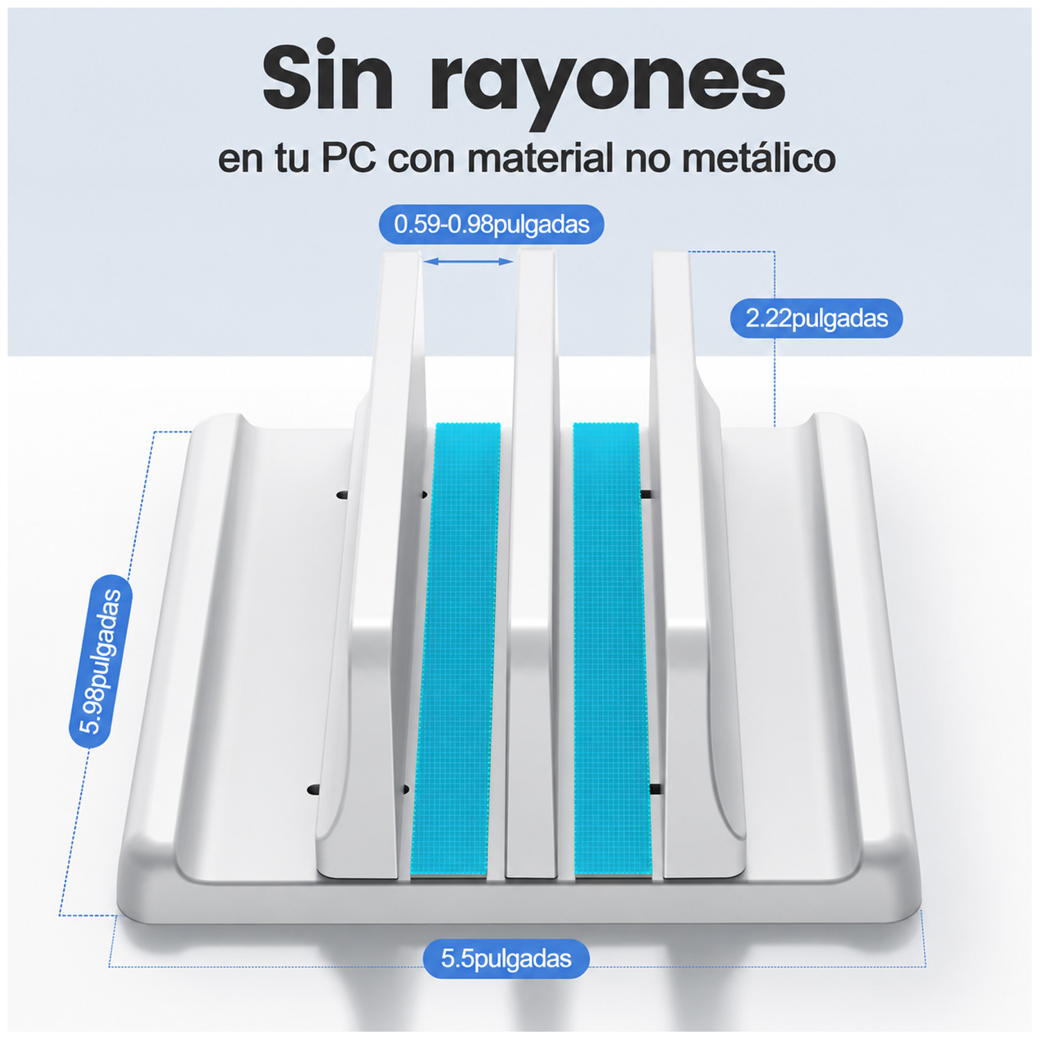 SOPORTE BASE VERTICAL 4 EN 1 DE ESCRITORIO PARA LAPTOP TABLET Y CELULAR AJUSTABLE SZ2S022 - 4