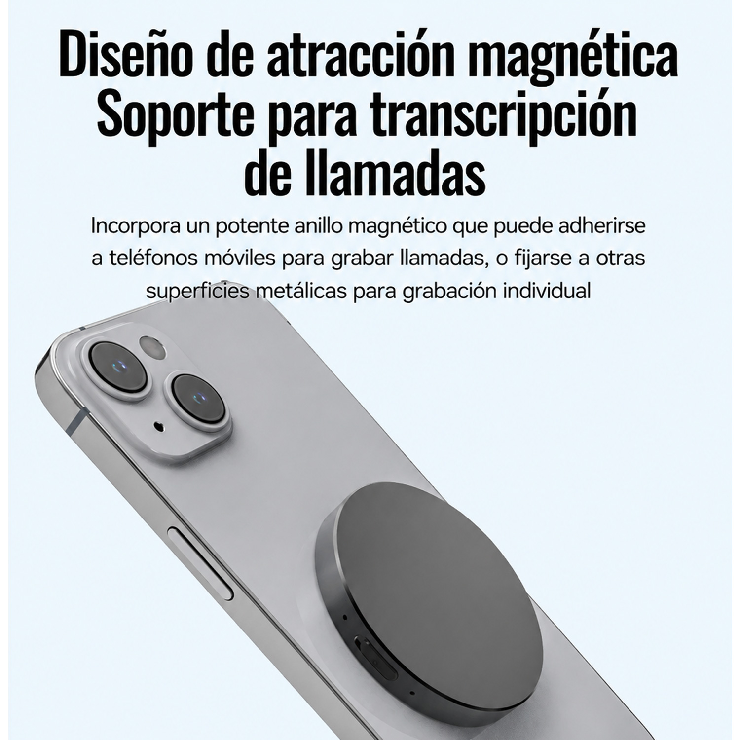 GRABADORA DE VOZ INTELIGENTE PORTÁTIL CON TRANSCRIPCIÓN POR IA Y BLUETOOTH A6 - 2