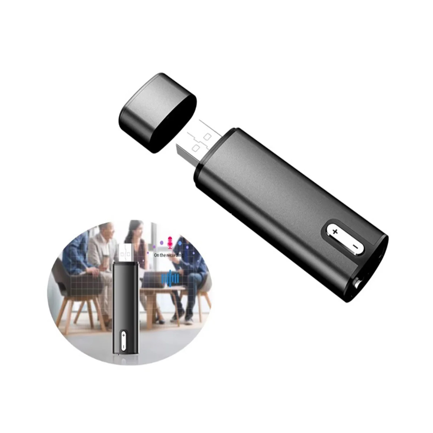 GRABADORA DE VOZ TIPO USB PORTÁTIL 16 GB Q16 - 2