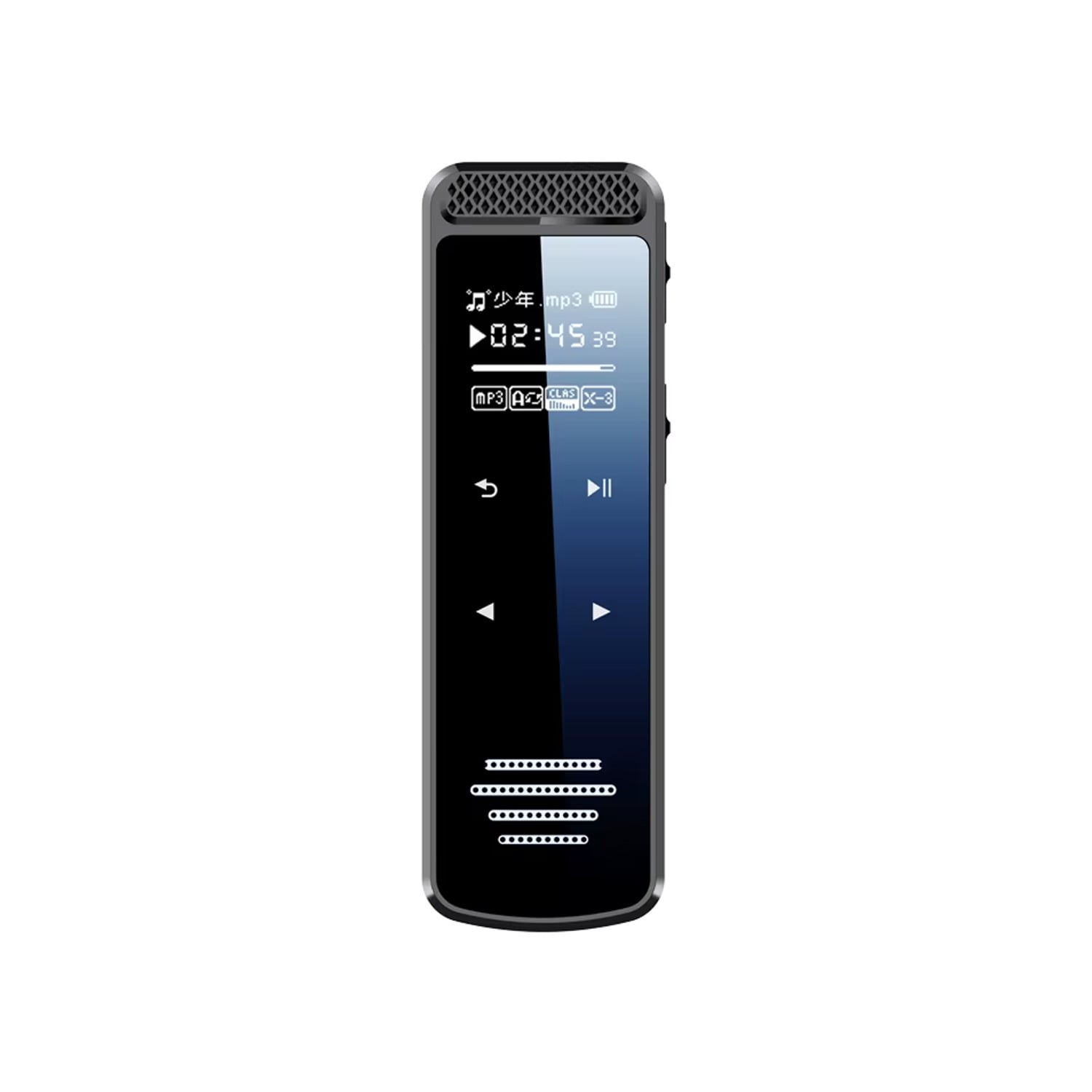 GRABADORA DE VOZ Q55 CON PANTALLA DIGITAL MP3 16GB - 2