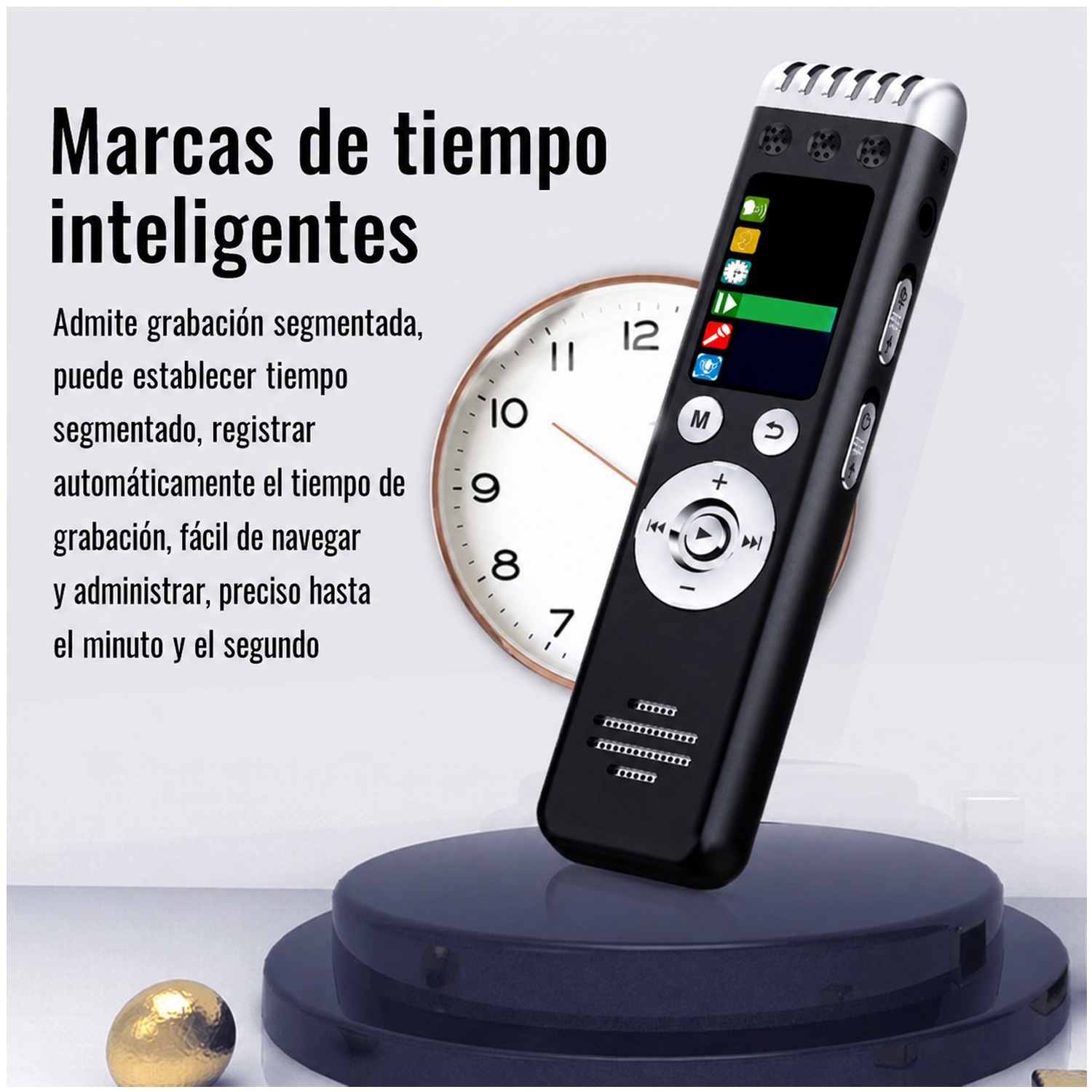 GRABADORA DE VOZ PANTALA DIGITAL MP3 16 GB Q88 - 2