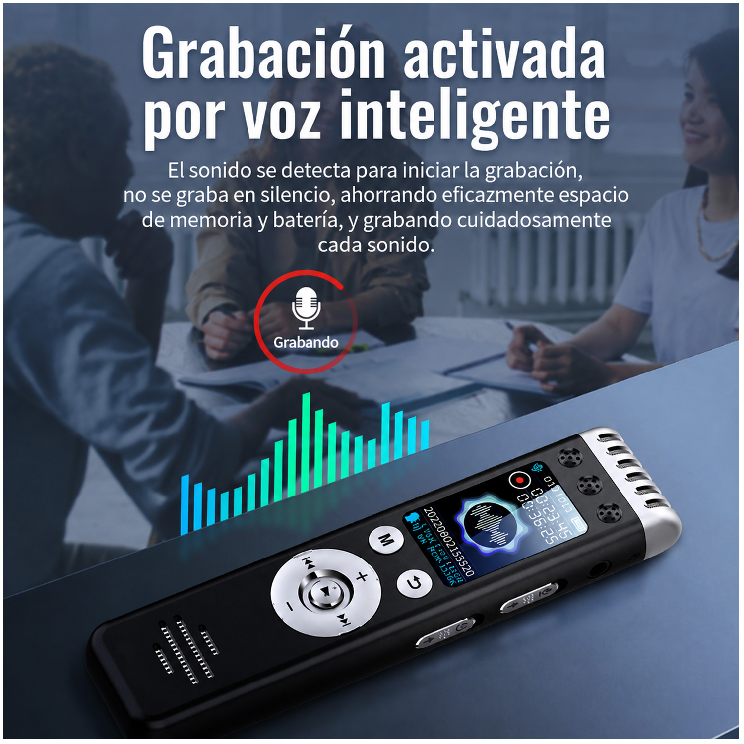 GRABADORA DE VOZ PANTALA DIGITAL MP3 16 GB Q88 - 6