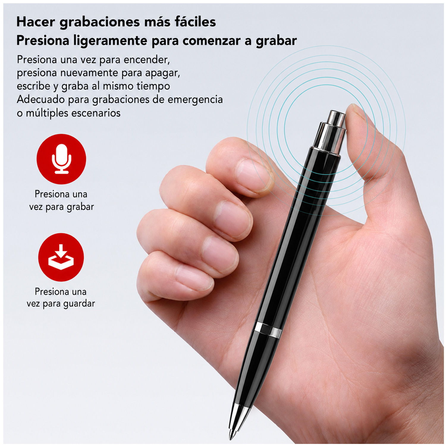 GRABADORA DE VOZ Q90K ESPÍA TIPO LAPICERO 8G - 2