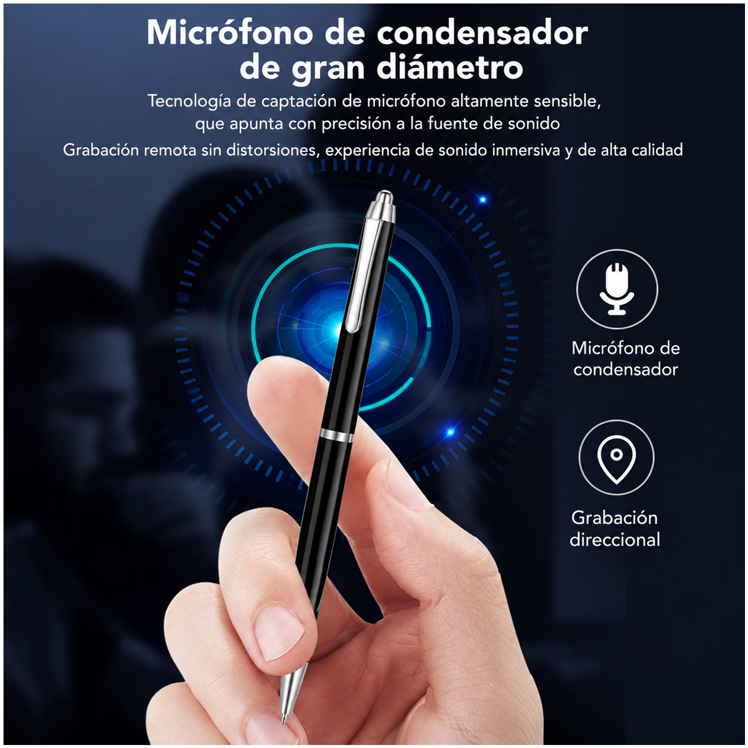 GRABADORA DE VOZ Q90K ESPÍA TIPO LAPICERO 8G - 5
