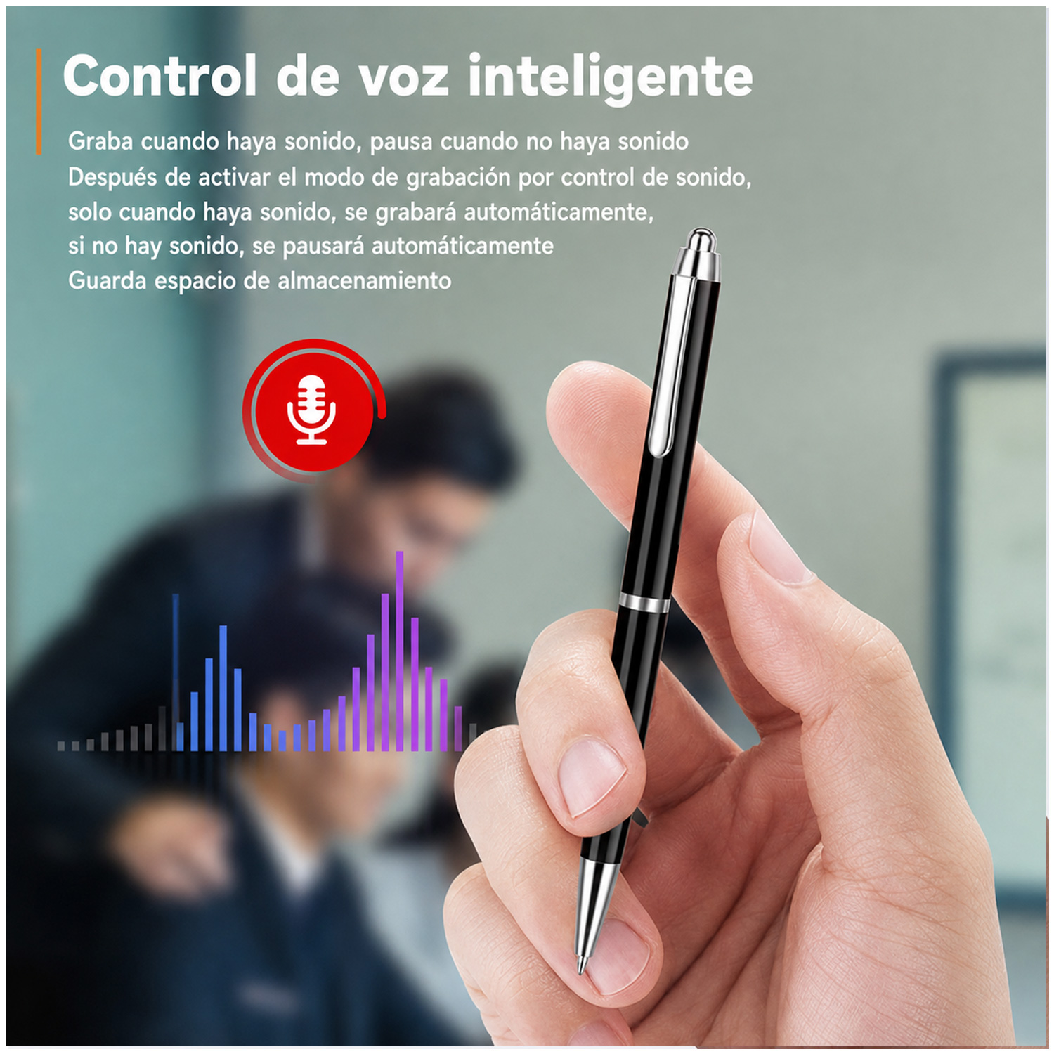 GRABADORA DE VOZ Q90K ESPÍA TIPO LAPICERO 8G - 6