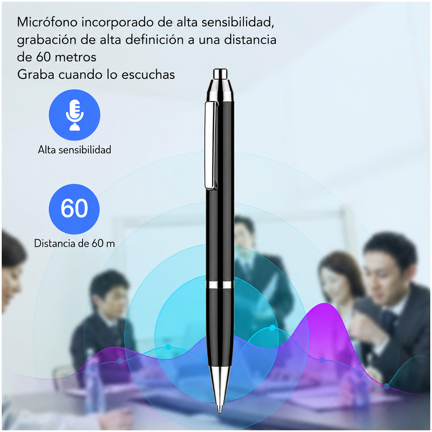 GRABADORA DE VOZ Q90K ESPÍA TIPO LAPICERO 8G - 7
