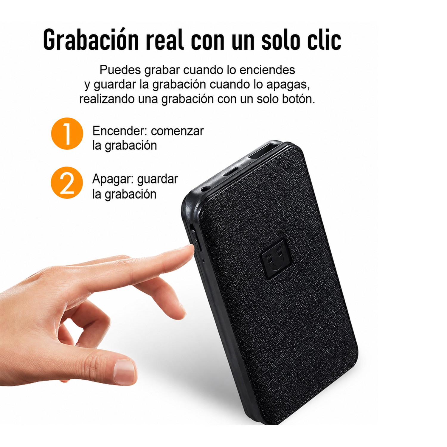 GRABADORA DE VOZ Q95 CARGADOR PORTÁTIL INALÁMBRICO RABADORA DE VOZ 16GB - 6