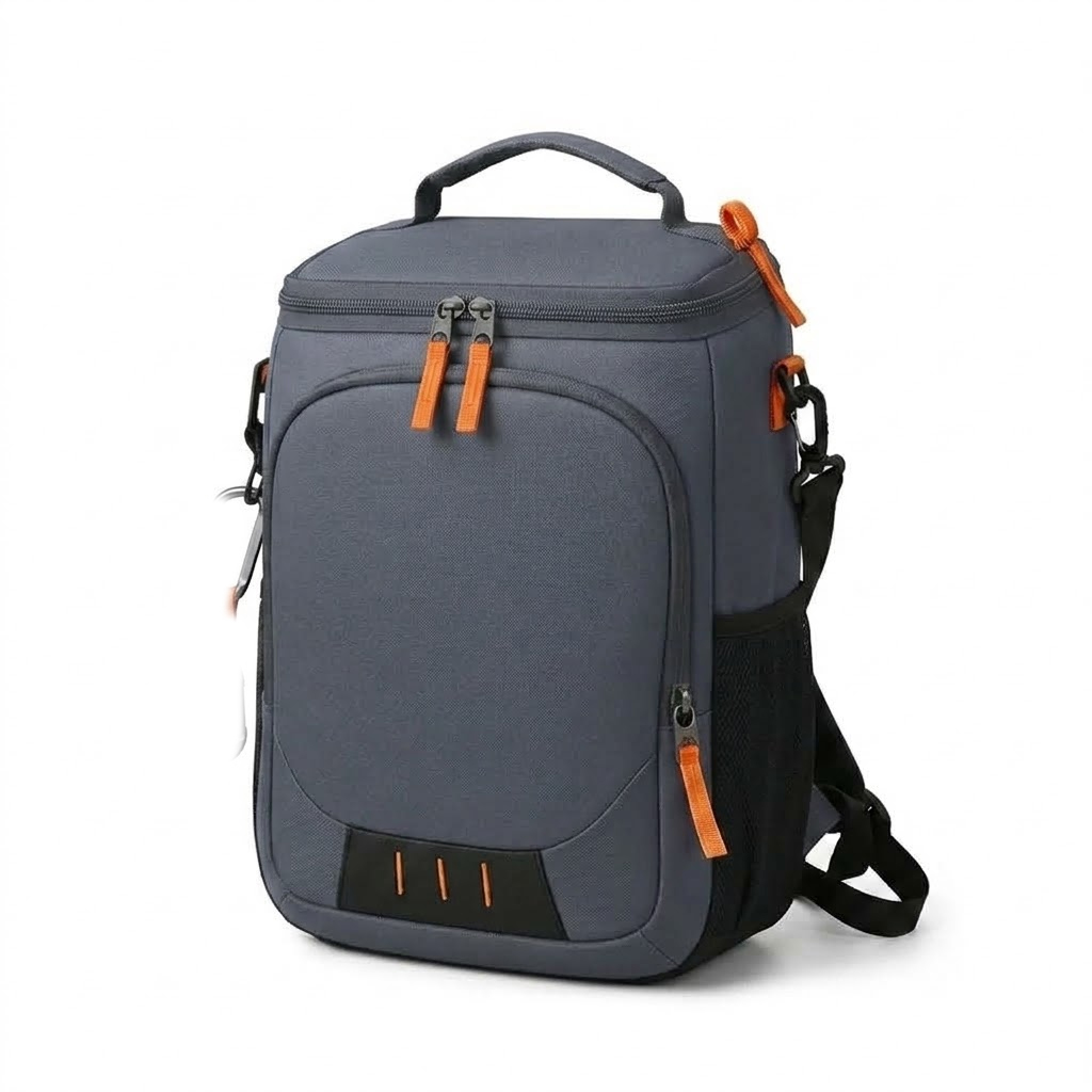 MOCHILA TÉRMICA LONCHERA ENFRIADORA AISLADA PLAYA VIAJE BP60 GRIS - 7