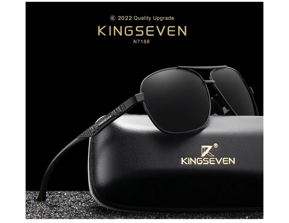 LENTES DE SOL GAFAS KINGSEVEN 7188 AVIADOR PROTECCION UV400 UNISEX - 2
