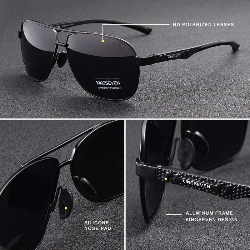 LENTES DE SOL GAFAS KINGSEVEN 7188 AVIADOR PROTECCION UV400 UNISEX - 3