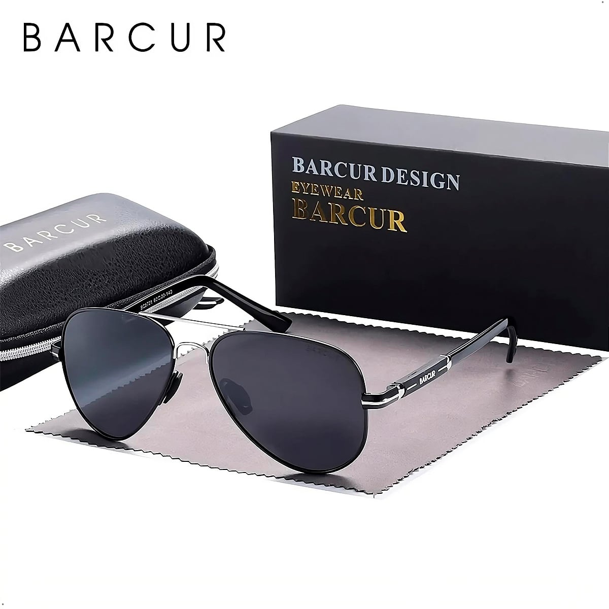 LENTES SOL PROTECCIÓN UV 400 AVIADOR BARCUR 8721 POLARIZADO - 1
