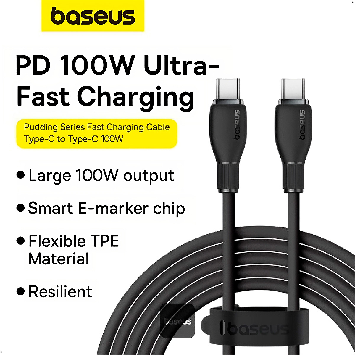 CABLE DE CARGA RÁPIDA 100W TIPO C A TIPO C 2METROS - 1