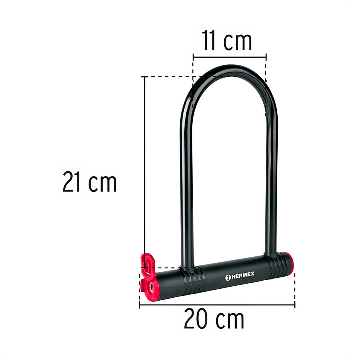 CANDADO KMAZTER TIPO U ACERO BICICLETA MOTO SCOOTER PORTONES - 4