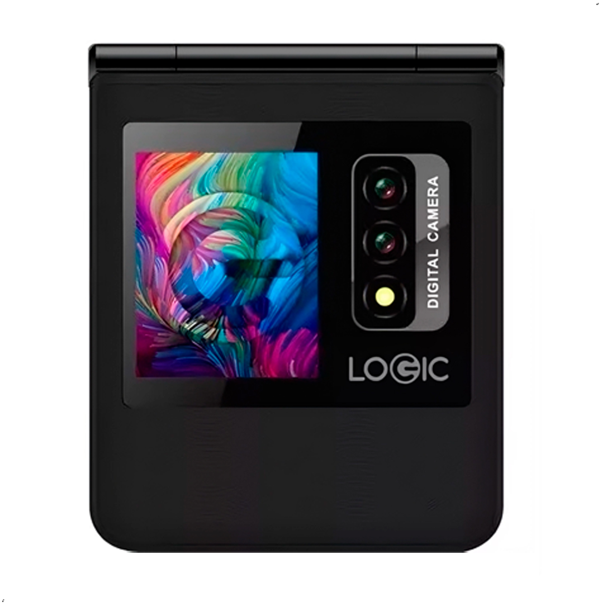 CELULAR BASICO PLEGABLE LOGIC Z1L 4G DUAL SIM COLOR GRIS - 4