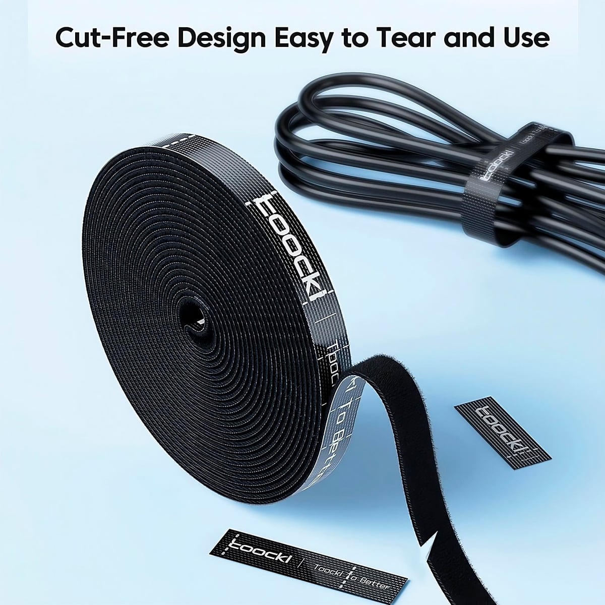 CINTA VELCRO ORGANIZADOR TOOCKI CABLE AUTOADHESIVA 10 METROS - 2