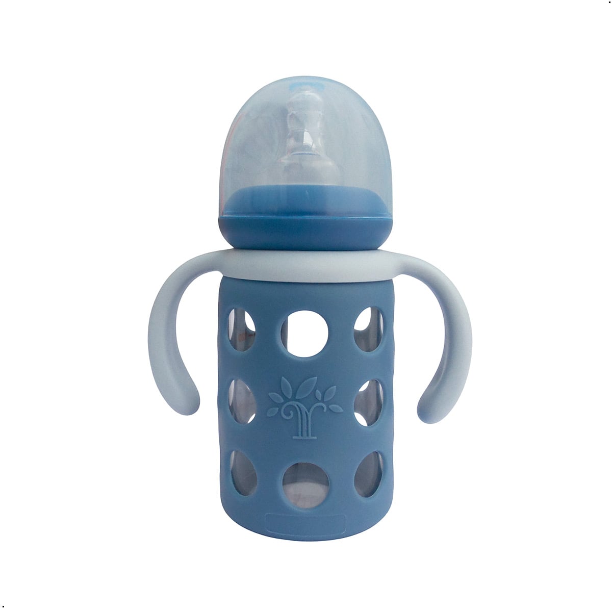 BIBERON VIDRIO 120ML CON PROTECTOR SILICONA BABYGUU LIBRE BISFENOL A - 1