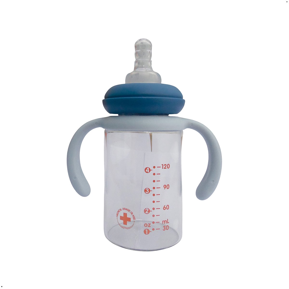 BIBERON VIDRIO 120ML CON PROTECTOR SILICONA BABYGUU LIBRE BISFENOL A - 4