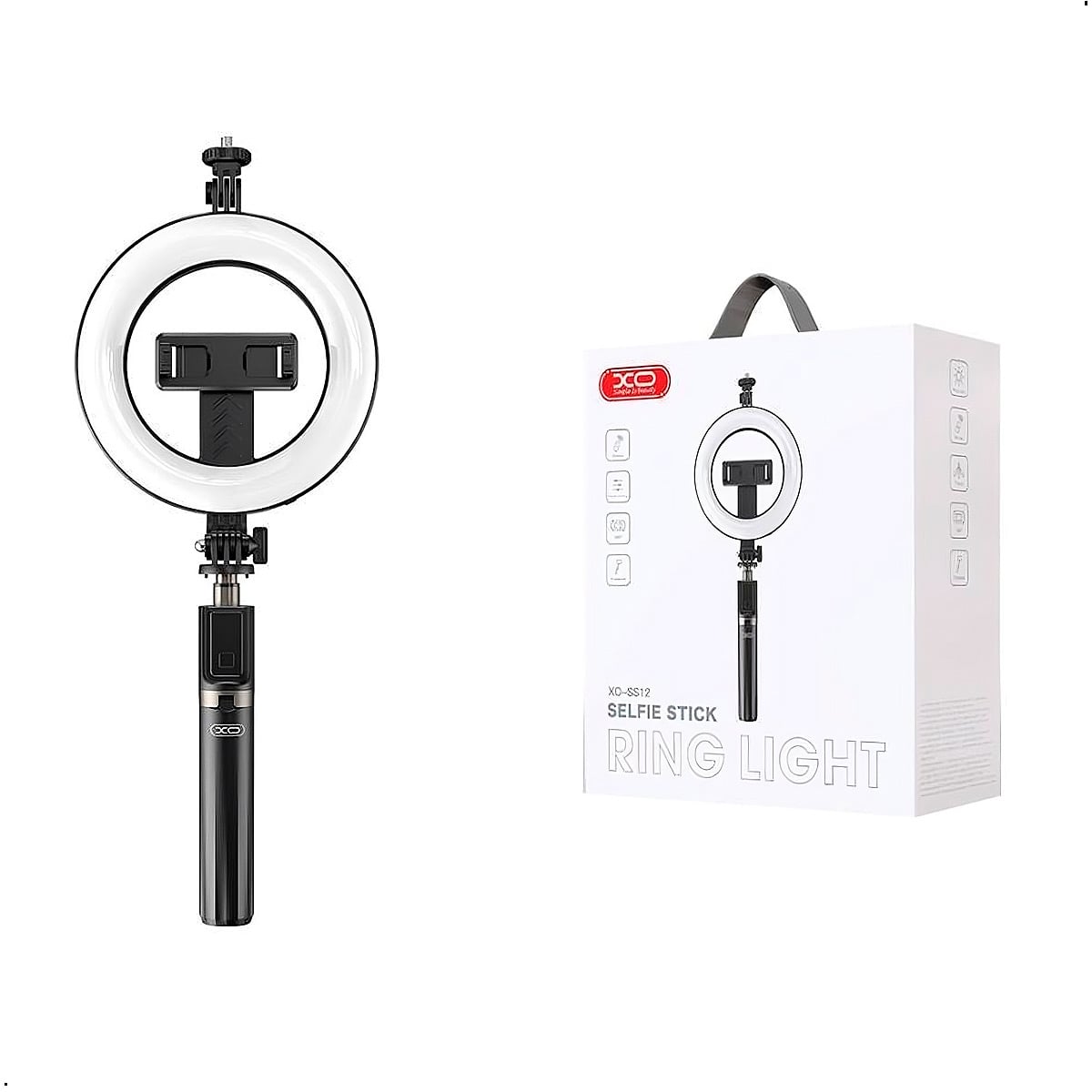 PALO SELFIE XO SS12 TRÍPODE 82CM CONTROL BLUETOOTH ARO LUZ LED - 2