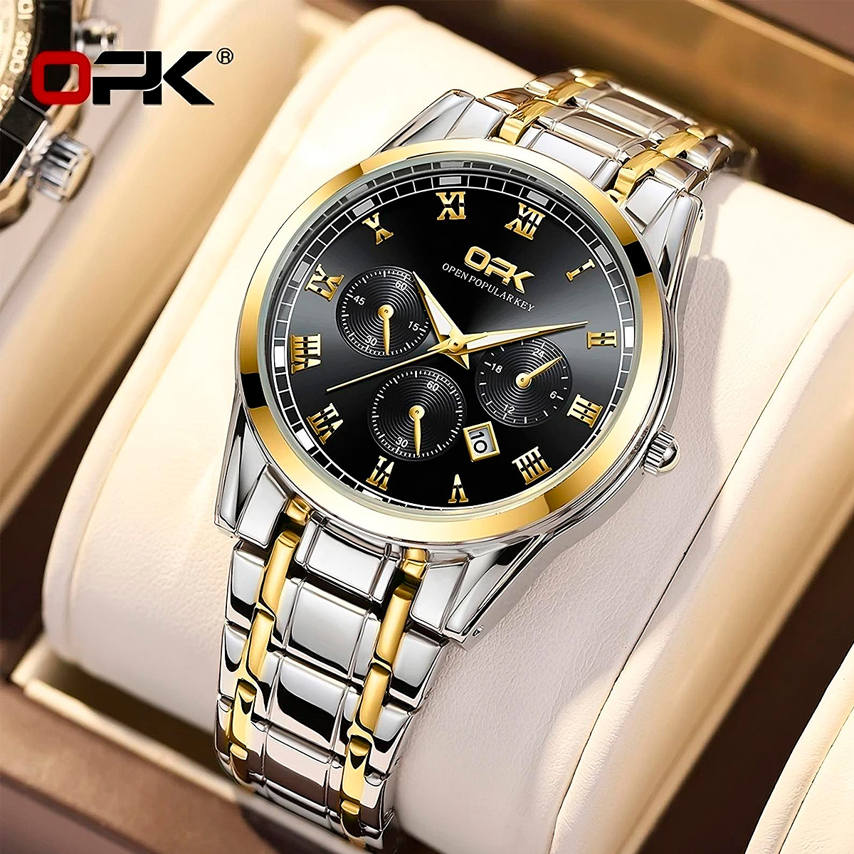 RELOJ PULSERA HOMBRE OPK 8119 ANALOGO EN ACERO INOXIDABLE - 5