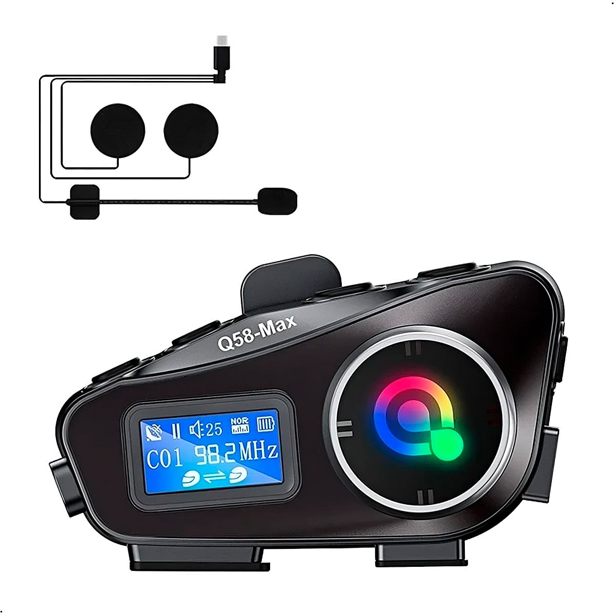 NTERCOMUNICADOR LANTUN Q58 MAX BLUETOOTH CASCO DE MOTO - 1